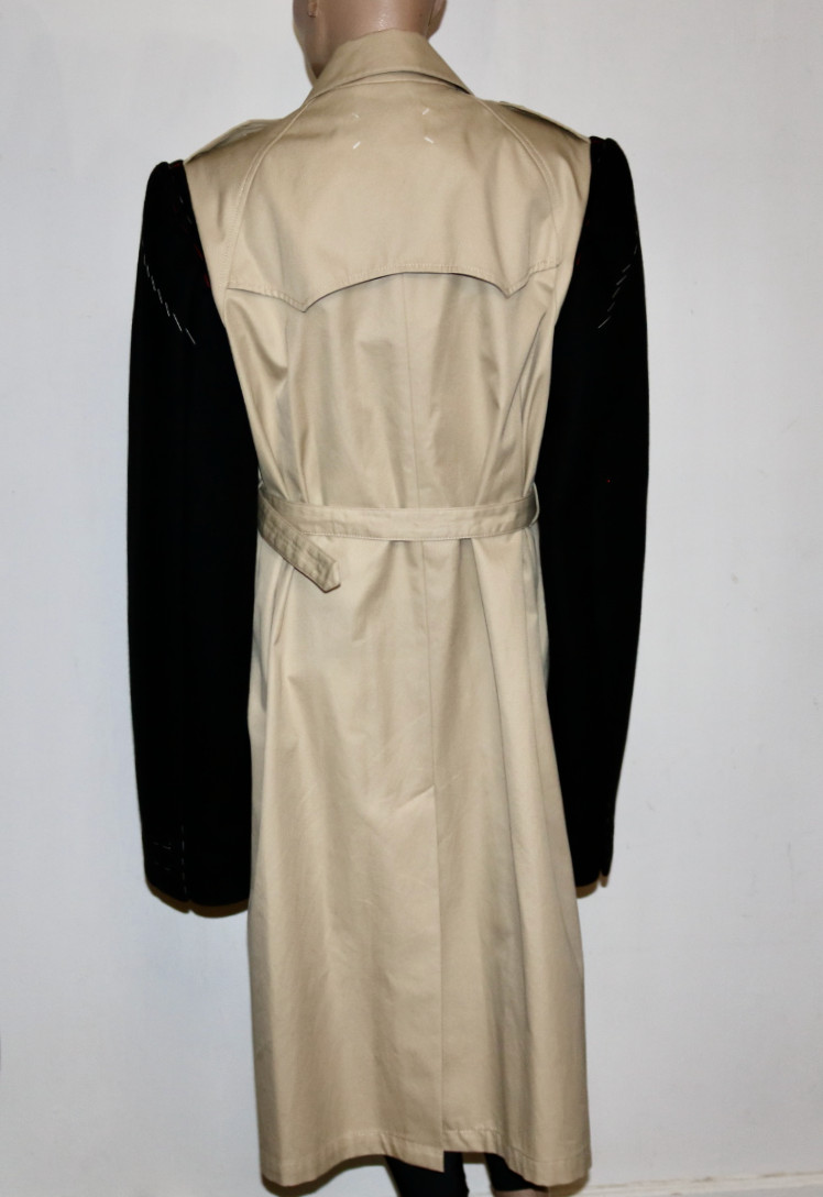 Maison Margiela line 4 work in progress belted trench coat 46
