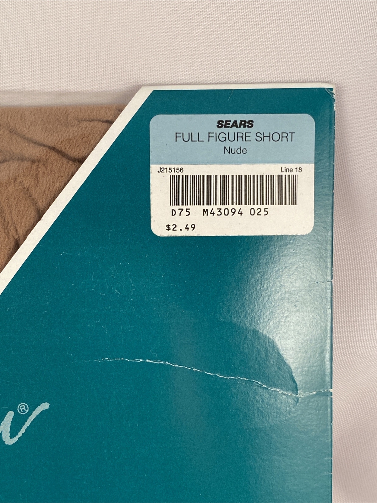 SEARS HUG-ALON Pantyhose Full Figure Short NUDE NEW Vintage Nylons