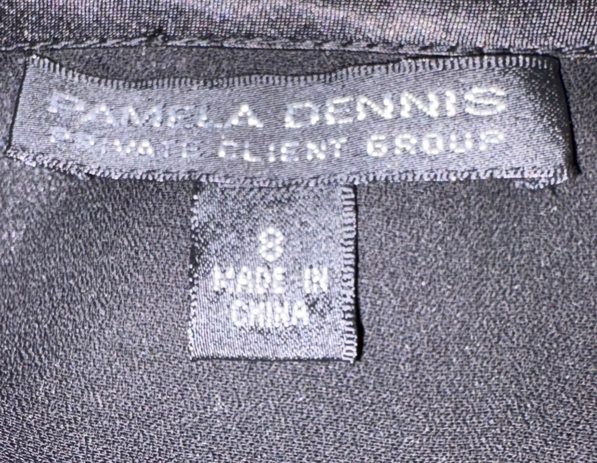Pamela Dennis Private Client Group Size 8 Black Sleeveless Lace Side Zip Top