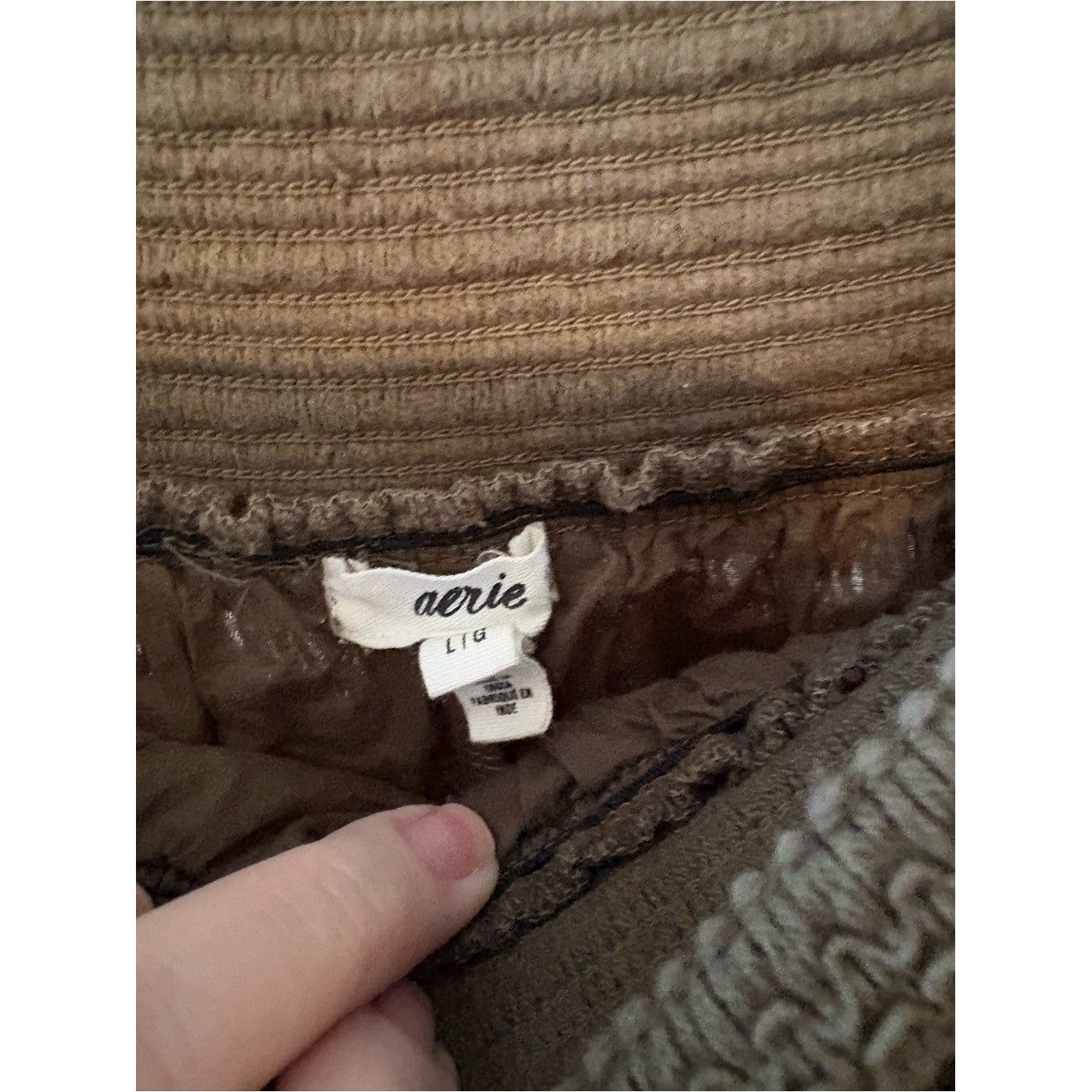 Crochet Mini Skirt Cotton Ruffled Olive Green Cottagecore Feminine Grunge Size L