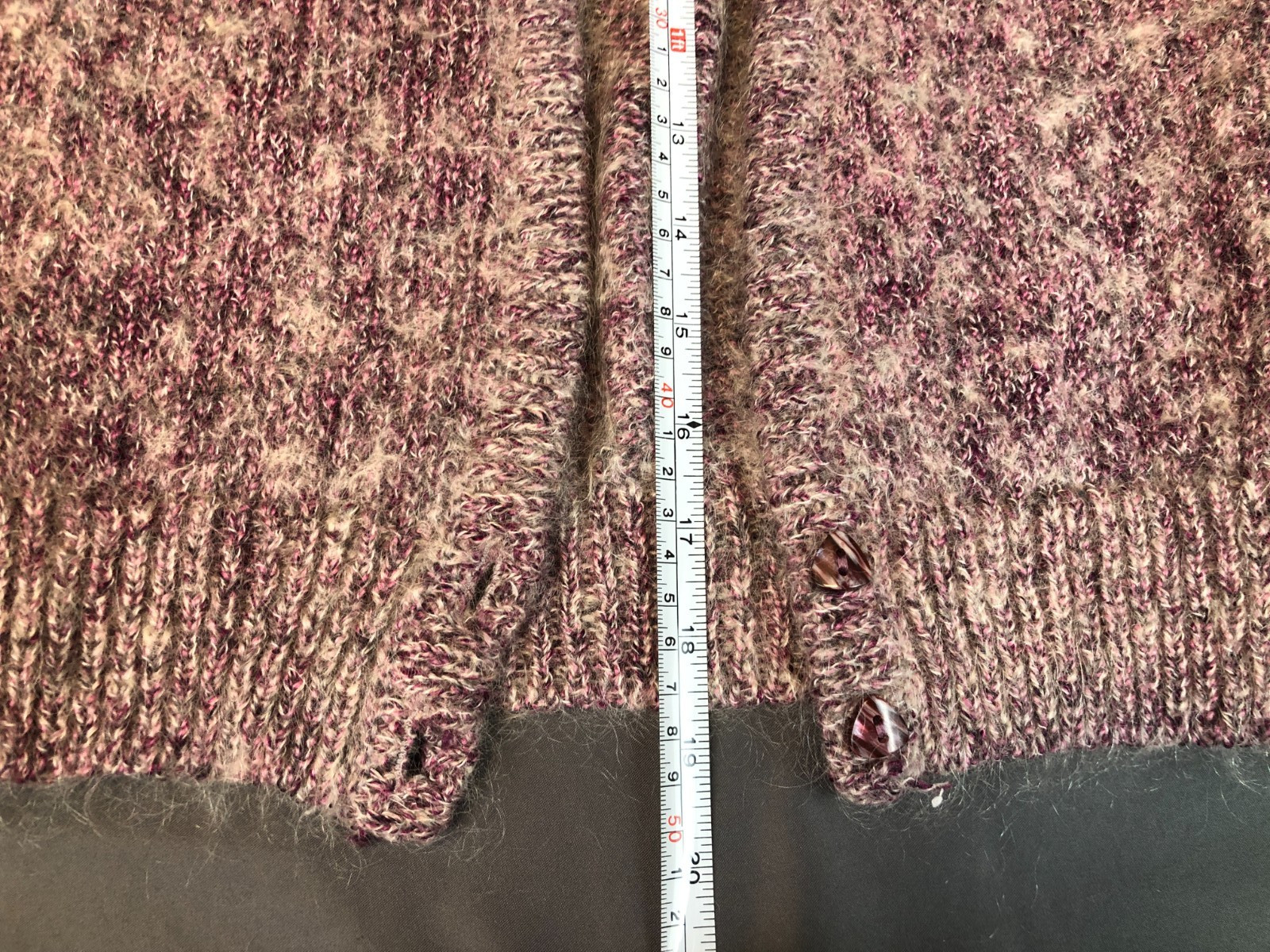 Vintage St Michael Size 12 / 40 Bust 34 Mohair Blend PURPLE KNIT VEST Bust 34in