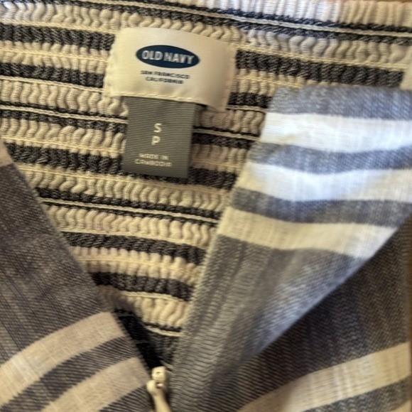 OLD NAVY. Blue/White Striped Cami dress. Size Small. Zipper on side. Lin…