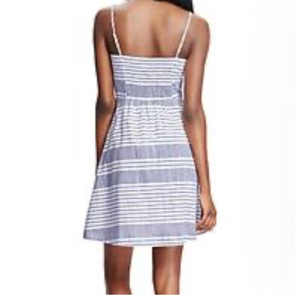 OLD NAVY. Blue/White Striped Cami dress. Size Small. Zipper on side. Lin…