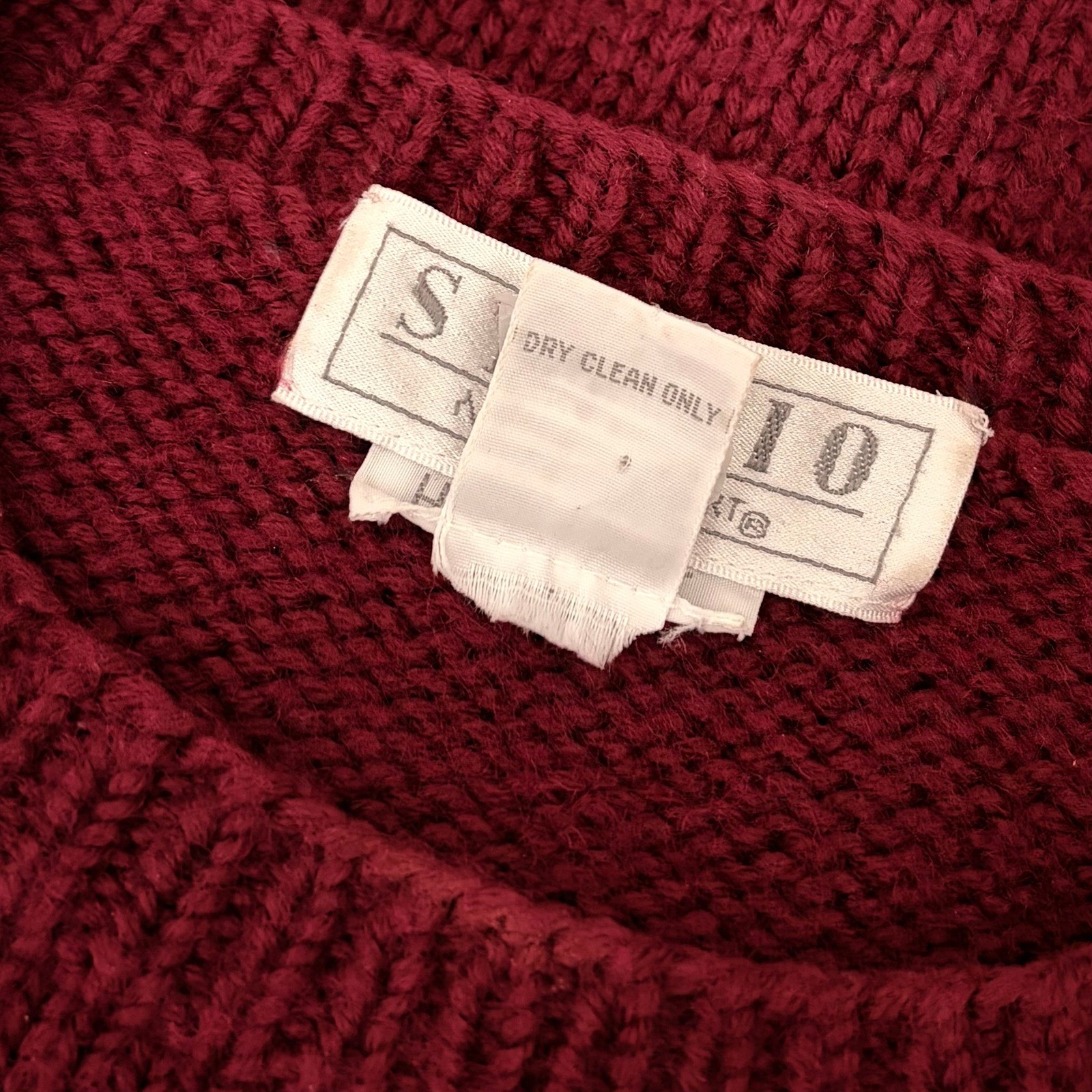Vintage Studio MICHELLE STUART Wool Blend Geometric Sweater Hand Knit Small