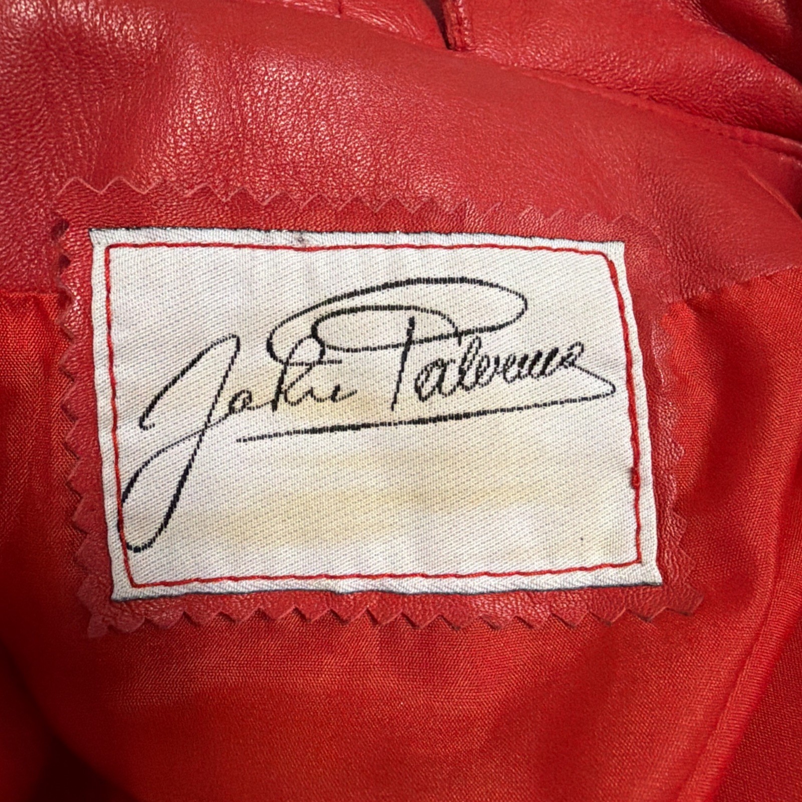 Leather Vintage 1980s Red Jacket size 10/12