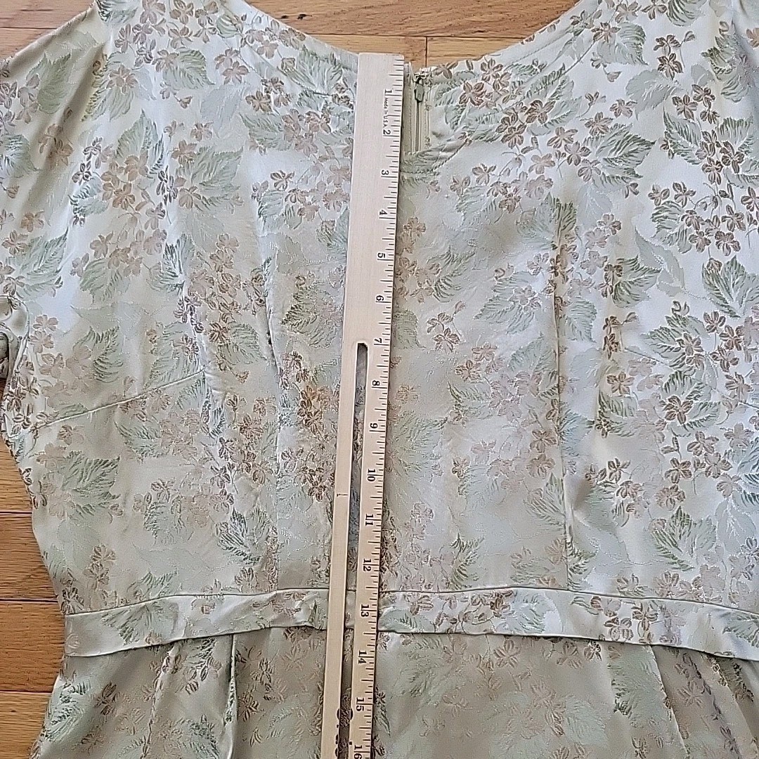 Robinsons California Bettermade Brocade Sheath Dress 14 Vintage Champagne Chic