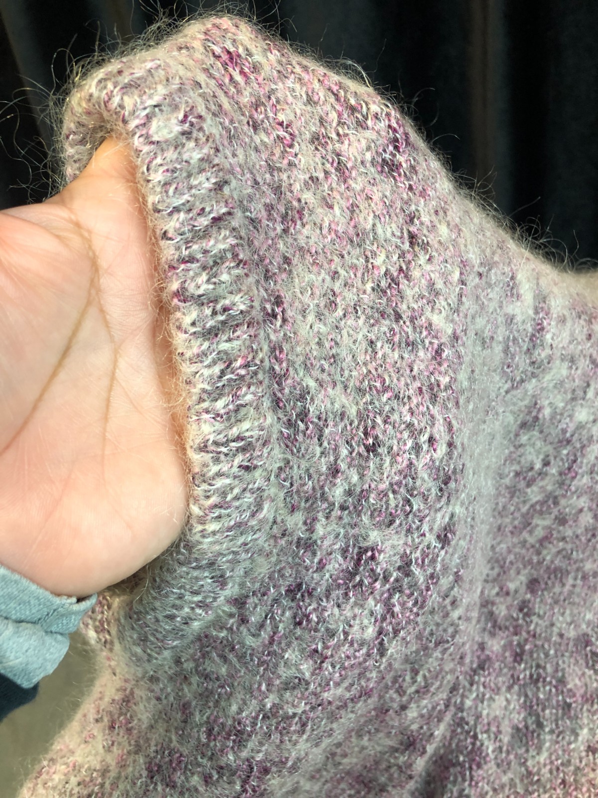 Vintage St Michael Size 12 / 40 Bust 34 Mohair Blend PURPLE KNIT VEST Bust 34in