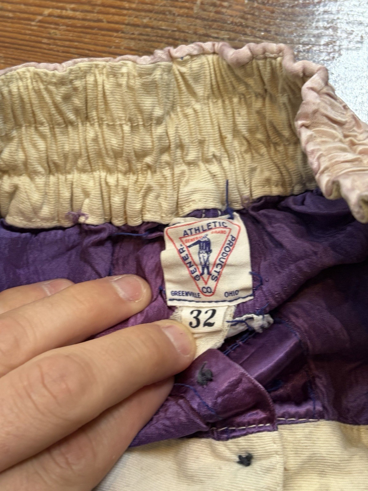 Vintage General Athletic Coach Athletic Shorts Purple Buckle 40s 50s 60s