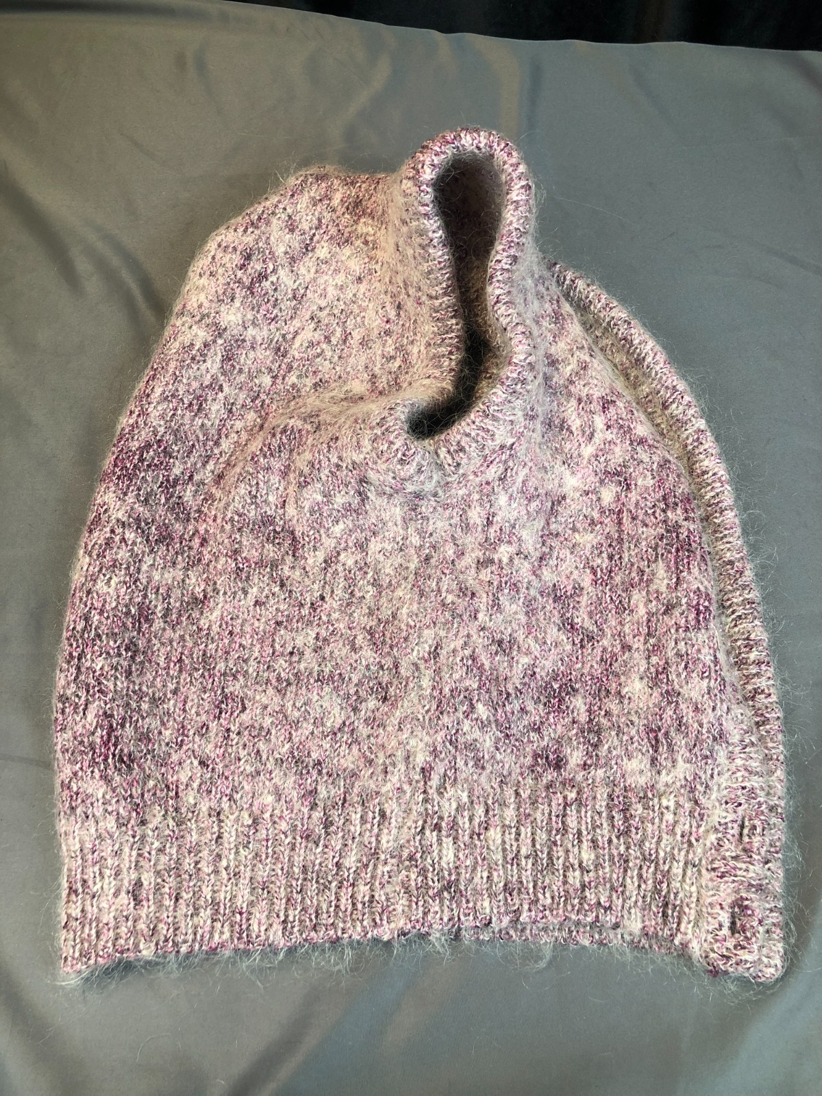 Vintage St Michael Size 12 / 40 Bust 34 Mohair Blend PURPLE KNIT VEST Bust 34in