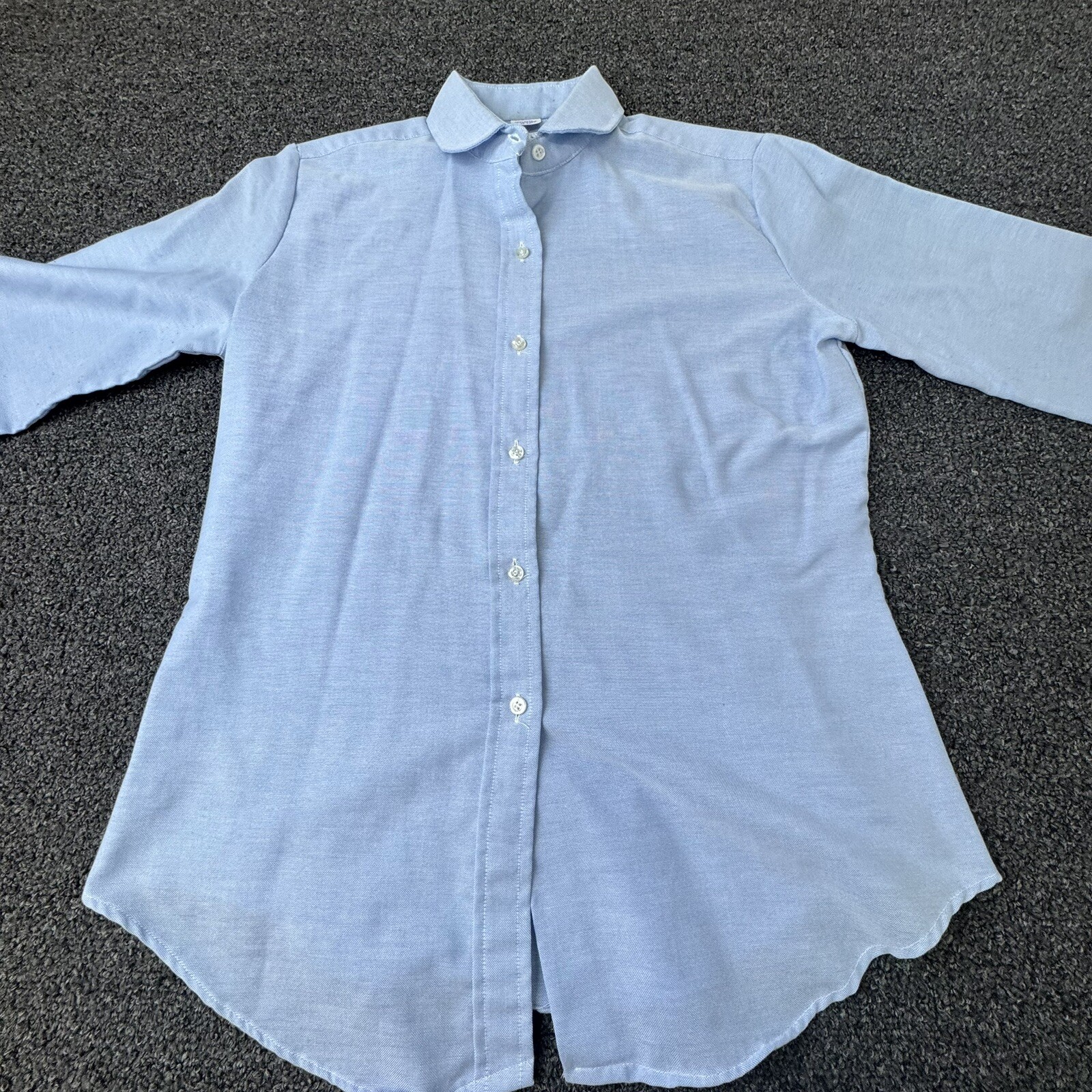 Vintage Dunloggin Shirt Lightweight Womens 13/14 Collar Preppy Dress Solid