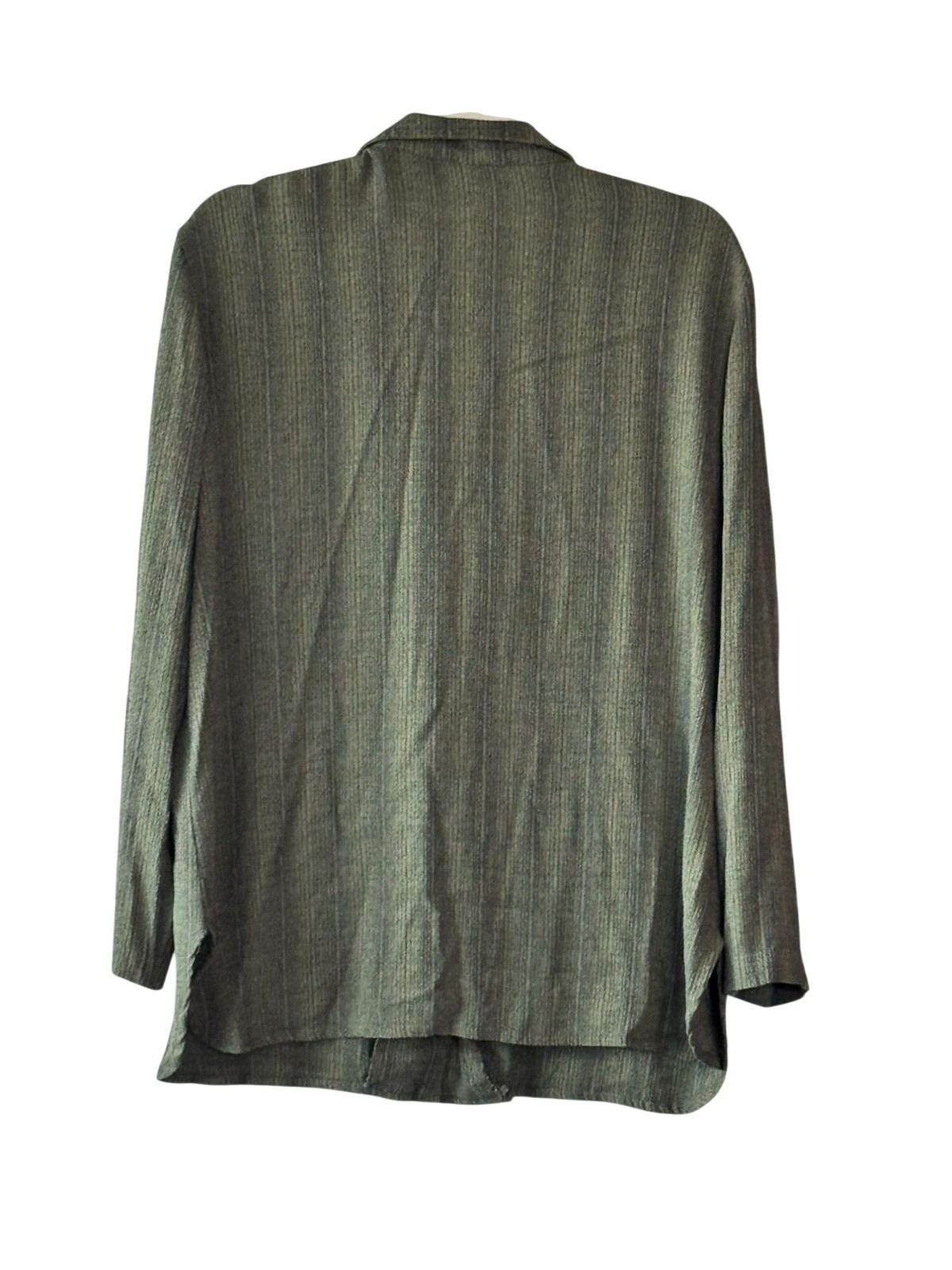 Vintage K Studio Olive Green Textured Shirt and Tank Set Size 14