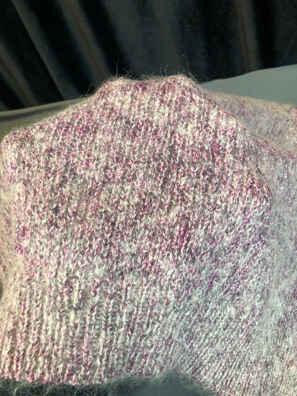 Vintage St Michael Size 12 / 40 Bust 34 Mohair Blend PURPLE KNIT VEST Bust 34in