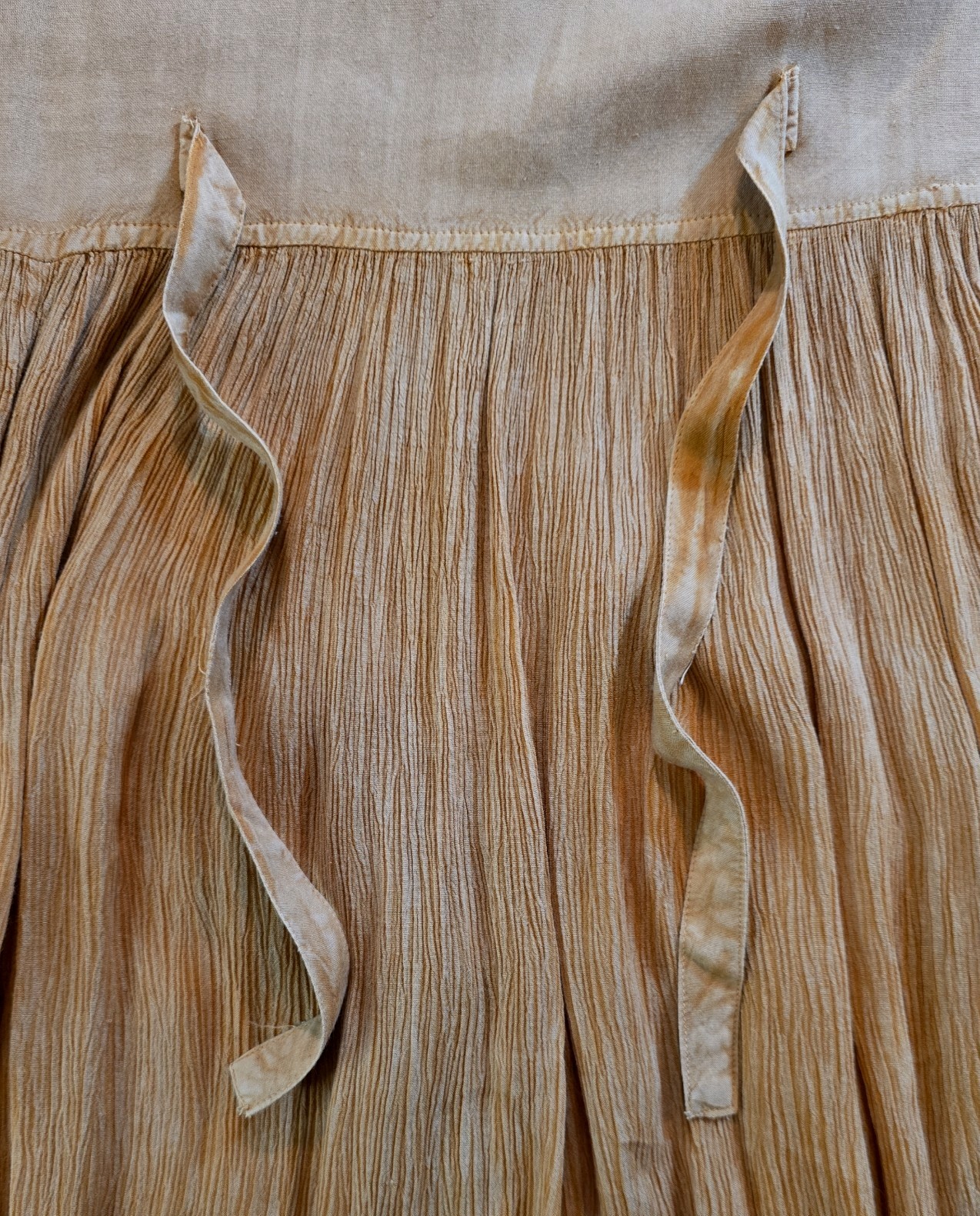 Vintage Tan M.P.H Maxi Dress With Embroidered Embellishments – Size