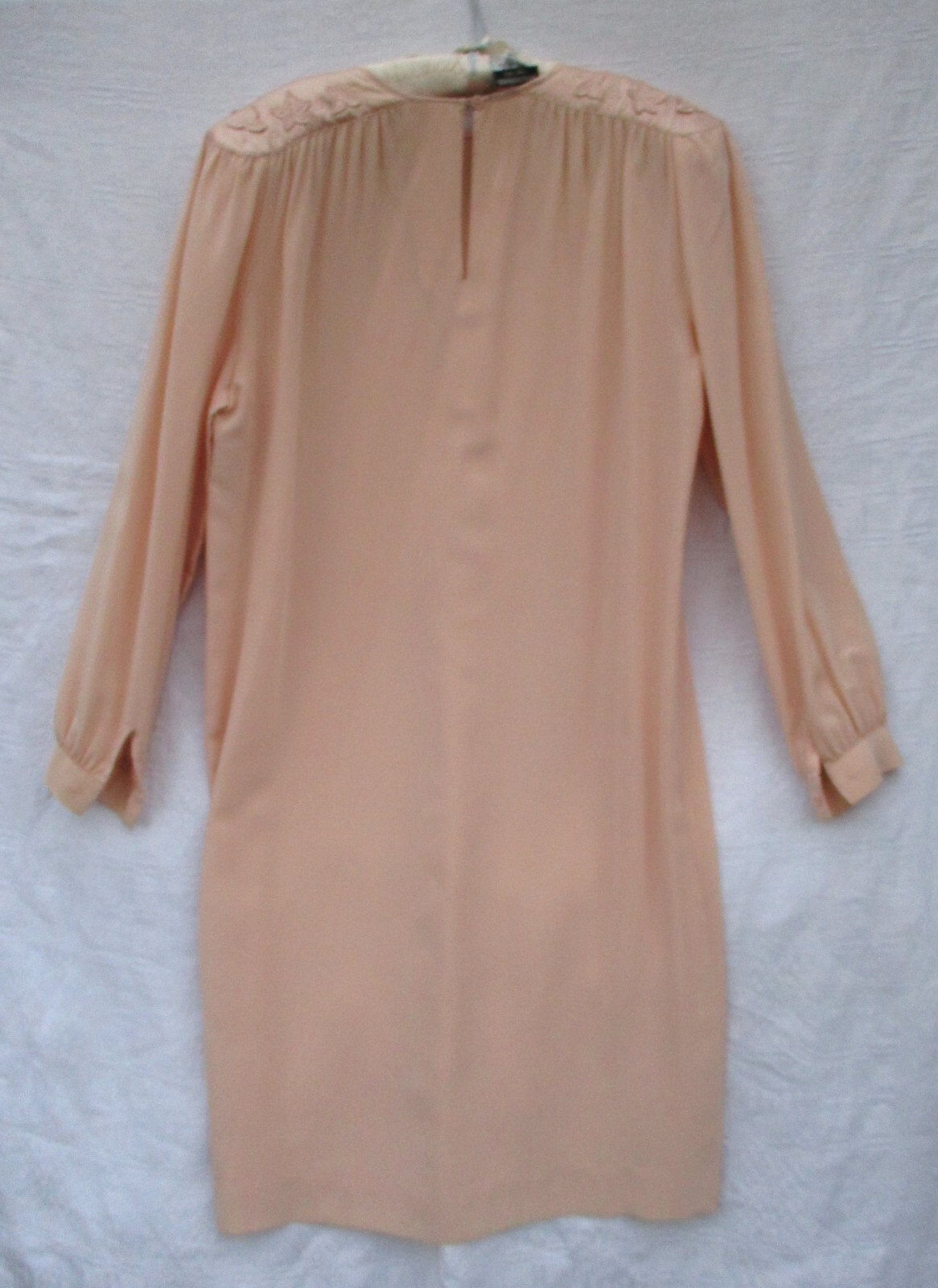 SSSSSSSSSSSSSSSSS Embellished 100% Silk Sheath Dress Vintage Size 14 Hong Kong