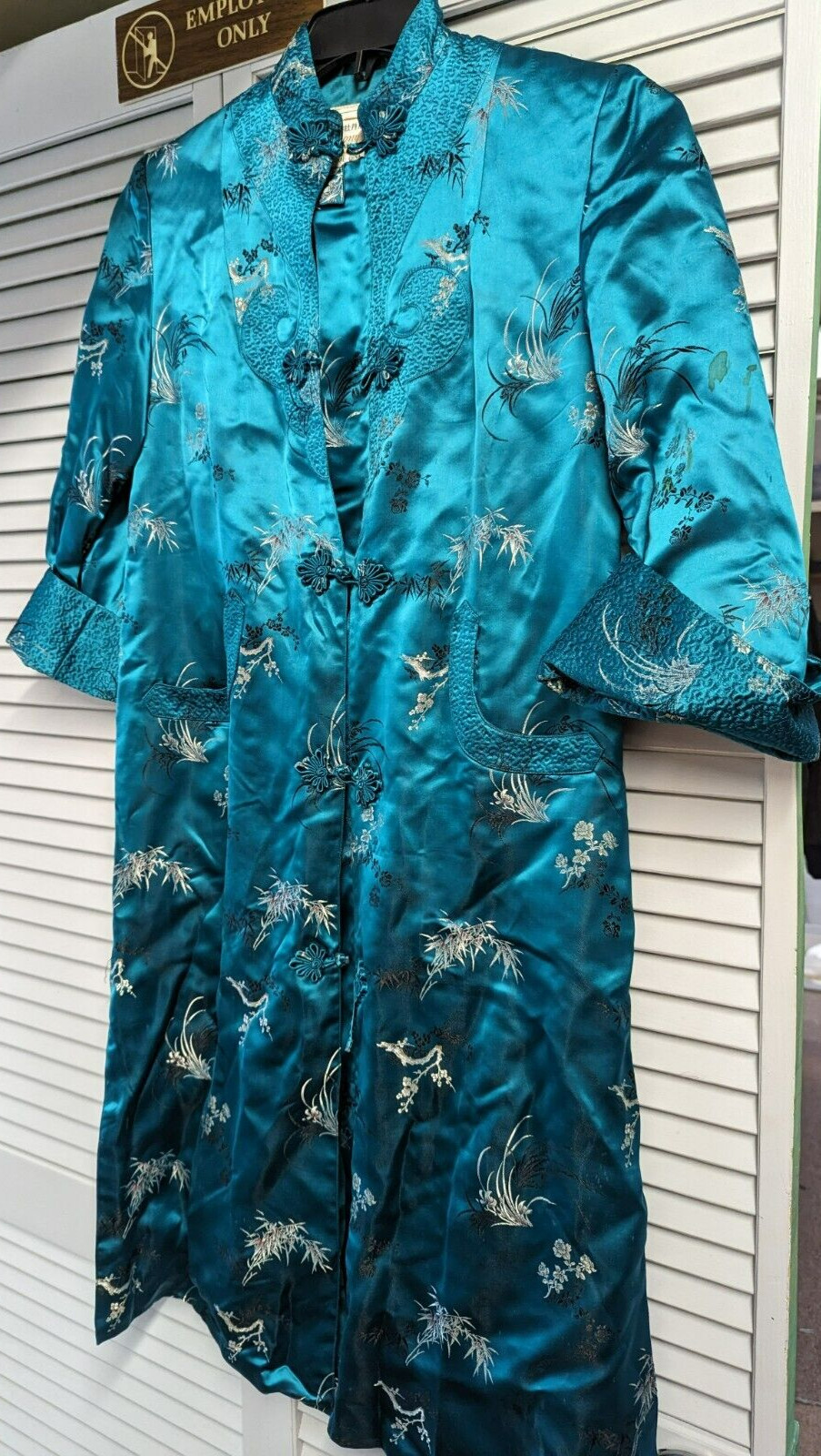 Fancy Vintage Chinese Silk Embroidered Styled Dress By Peony Brand Small ?