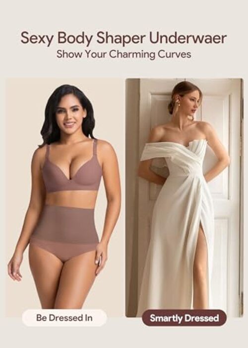 Tummy Control Shapewear Panties for Women – Body Shaper Medium Dusty Pink