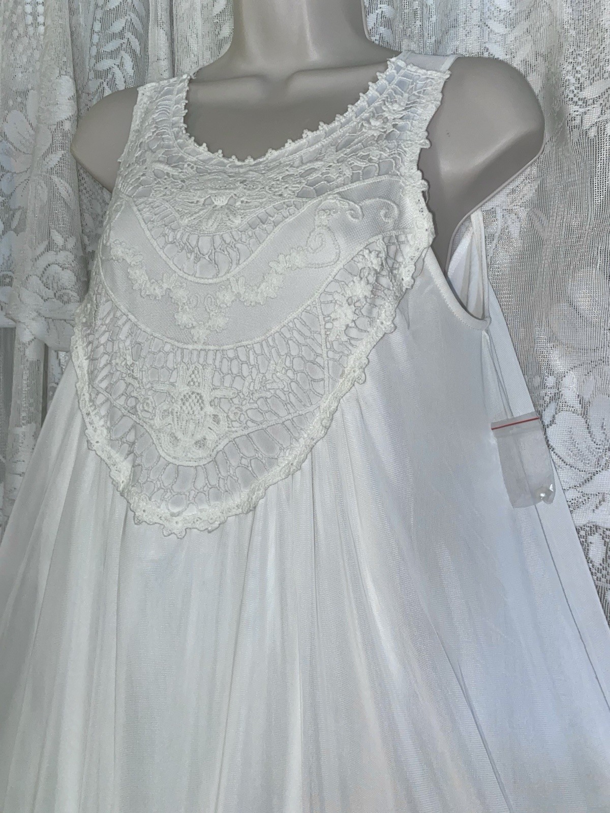 VTG Design NWT L FANCY Bridal BOHO Snow White Nightgown Negligee Nightie