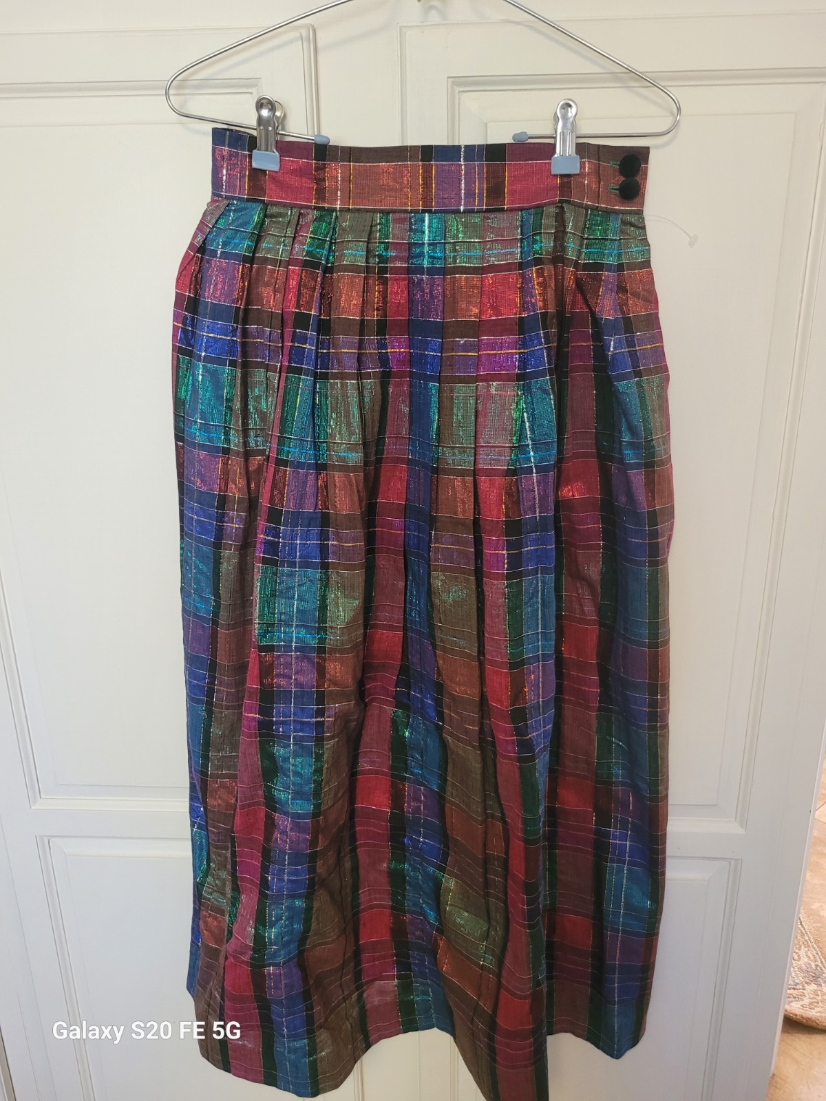 NWT Vintage Metallic Tartan Cullinane Skirt