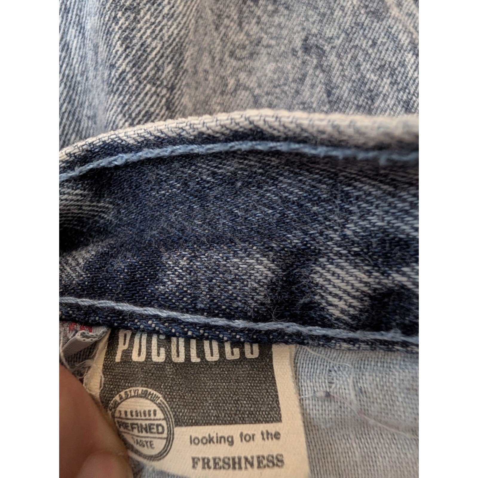 Poco Loco Vintage 80s Acid Wash High Rise Tapered Jeans Womens XS 23 24 Waist