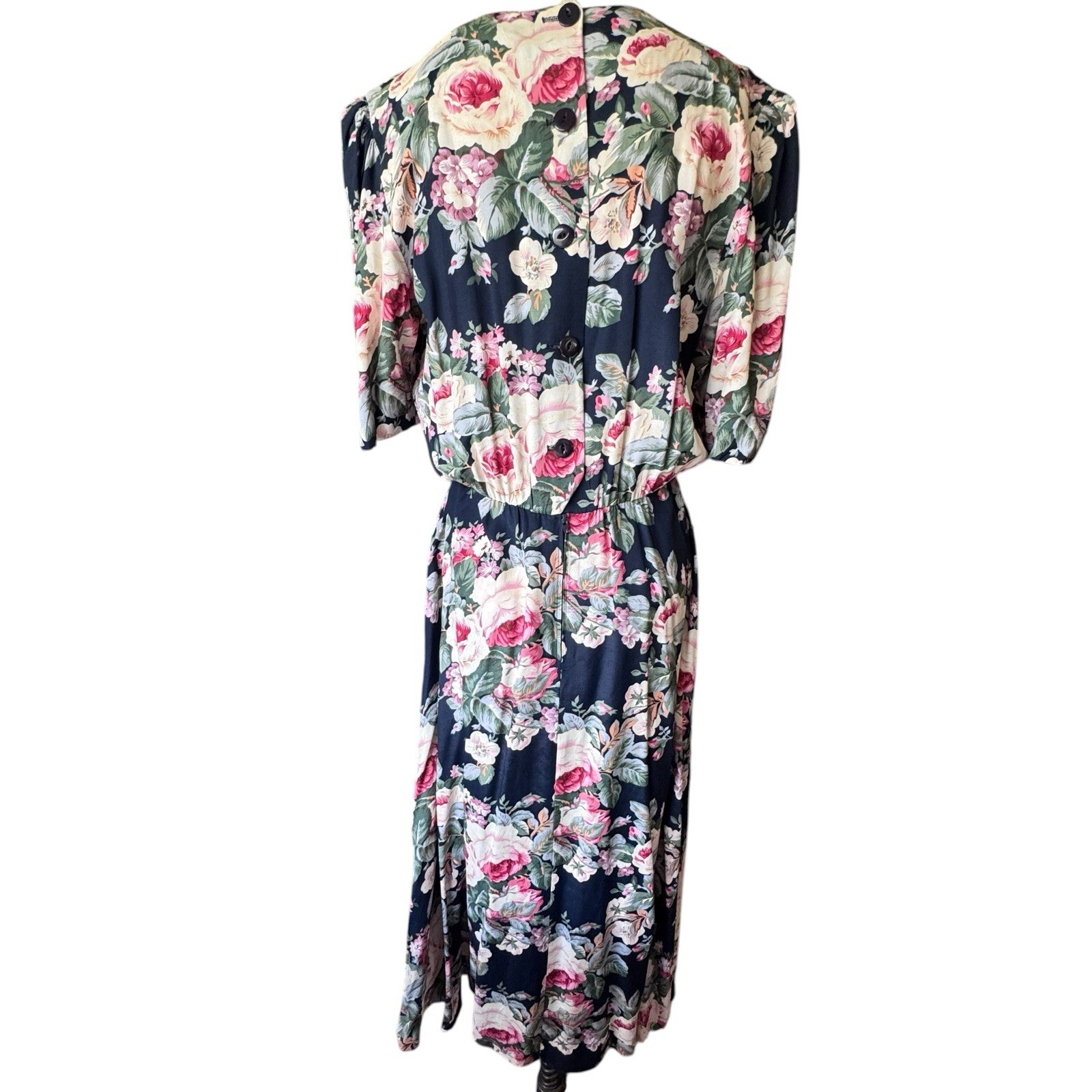 Vintage E.D. Michaels Melanie Drucker 12 Floral A Line Dress Cottagecore Teacher