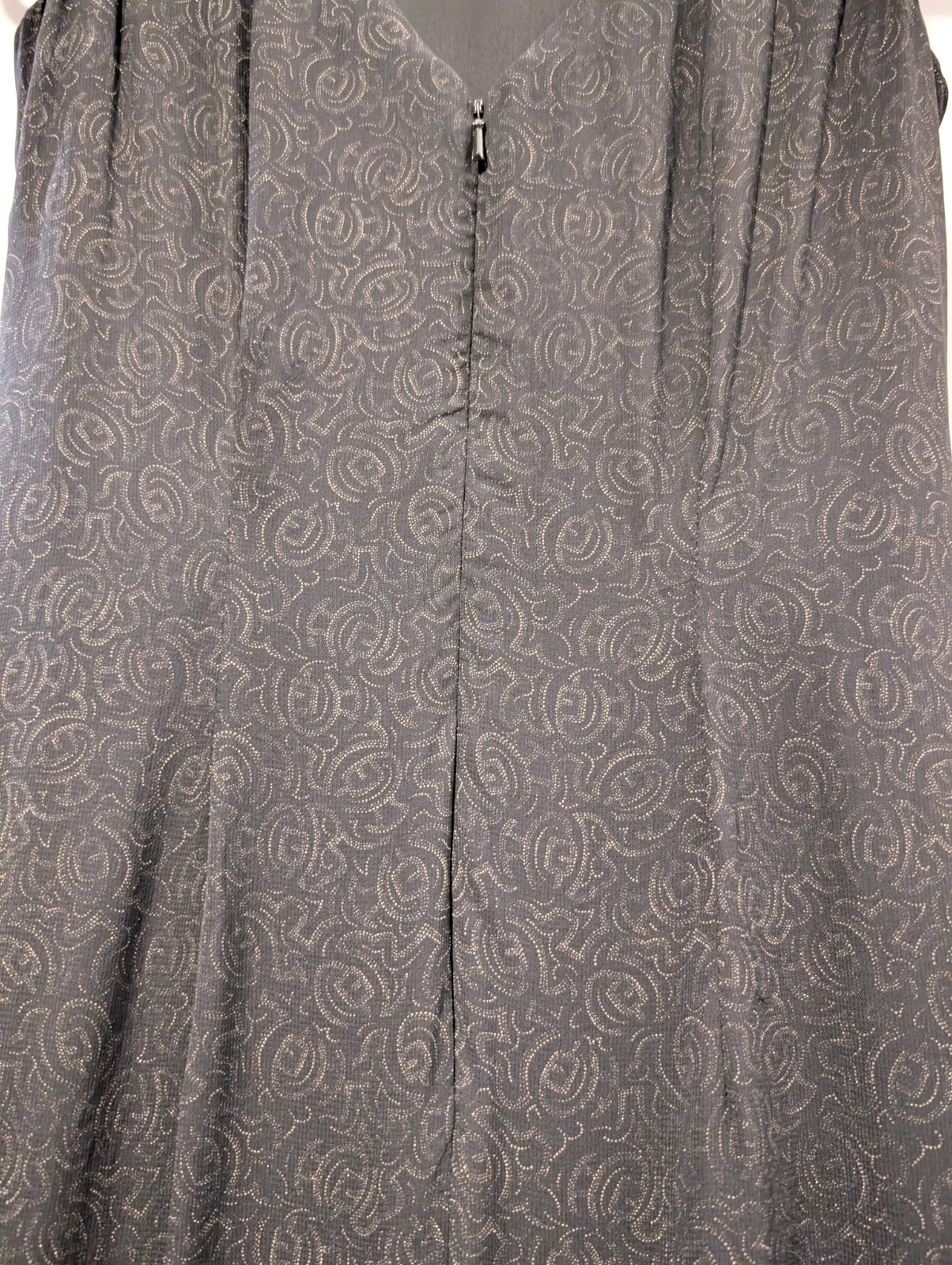90s Whimsigoth Bias Tier Devoré Dress Bronze Metallic Handkerchief Hem Fairy ~ S