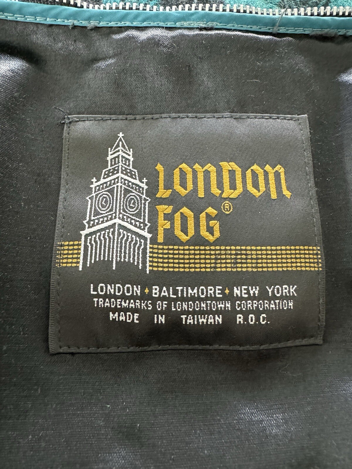 VTG London Fog All-Weather Trench Coat Women&rsquo;s Sz 14 Classic Teal w/Wool Lining