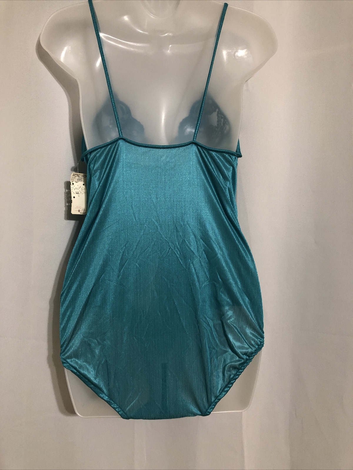 Vintage True Stain Emerald Green Lace Bodysuit Size M Retro Bodysuit swimsuit