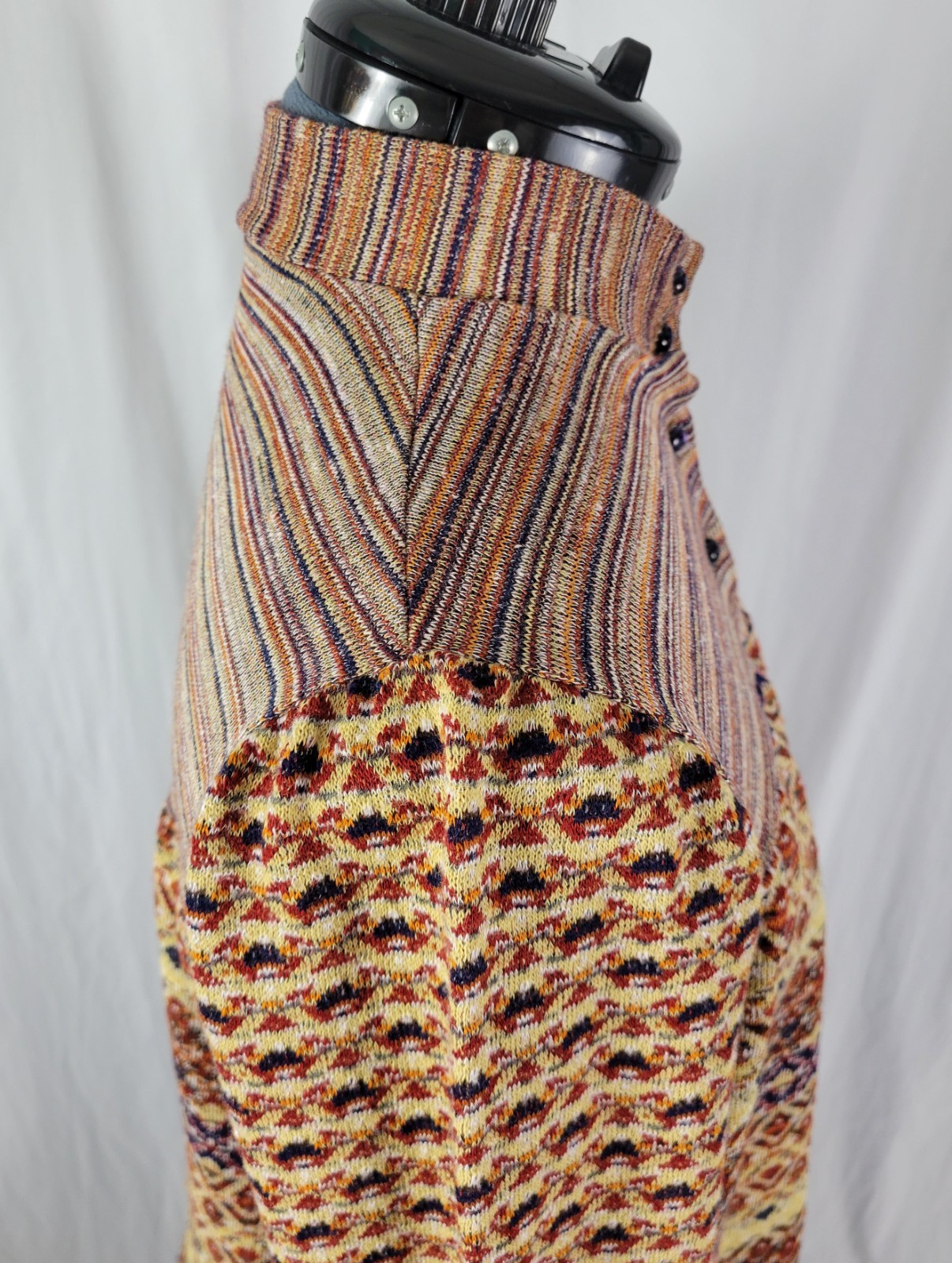 Vintage Pandora Button Down Top in Coordinating Brown/Tan/Purple Prints Size M?