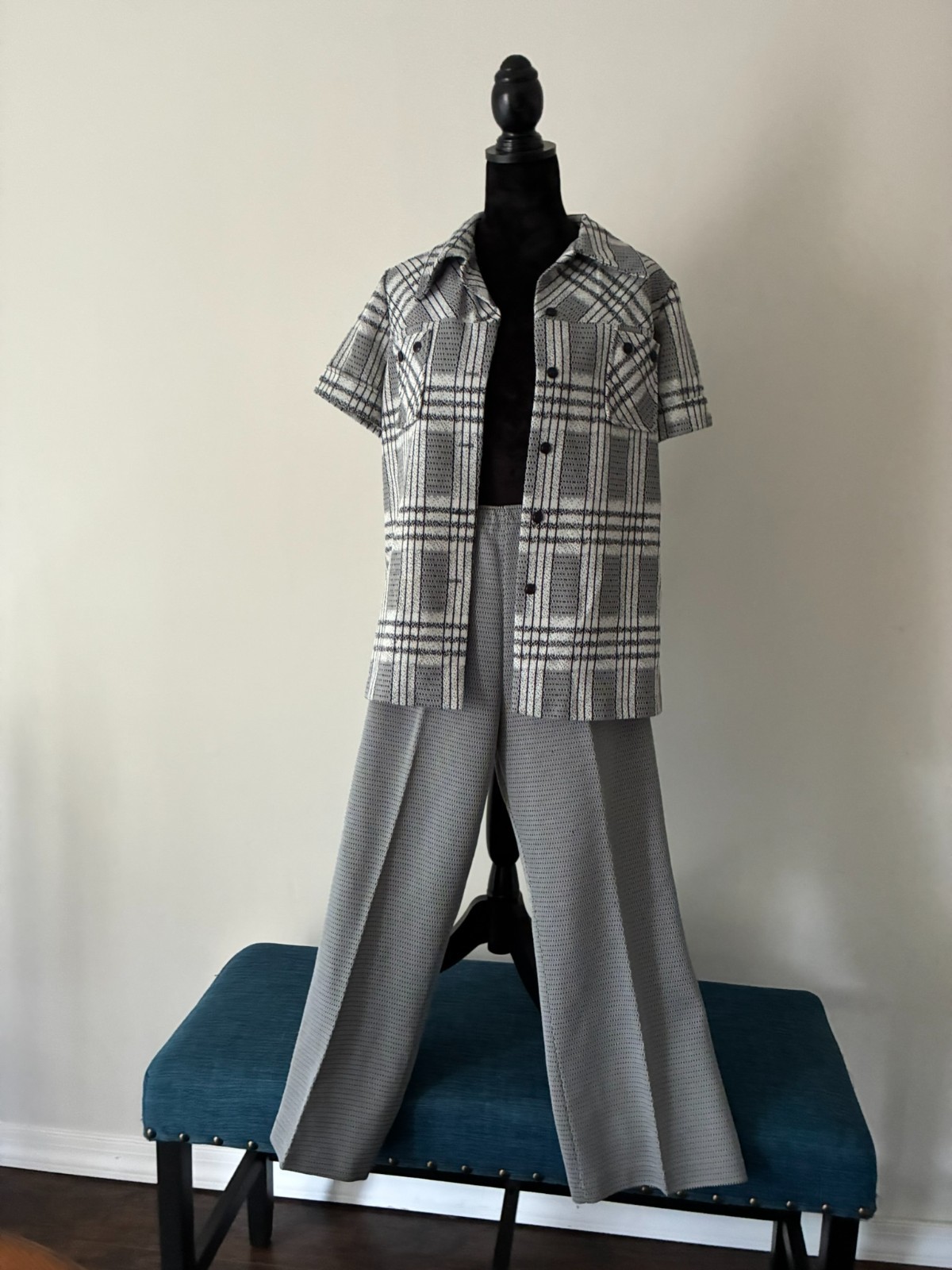 Vtg 60s 70s Polyester Pant and Top Set – See Description for Measurements