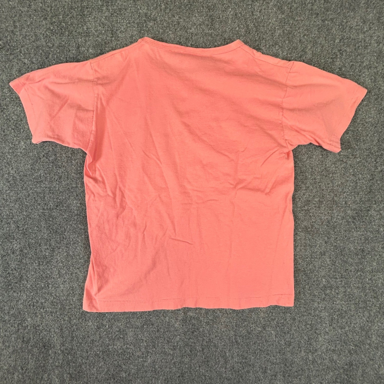 Vintage Anvil St Augustine Florida Fish Embroidered T-Shirt Pink Single Stitch S