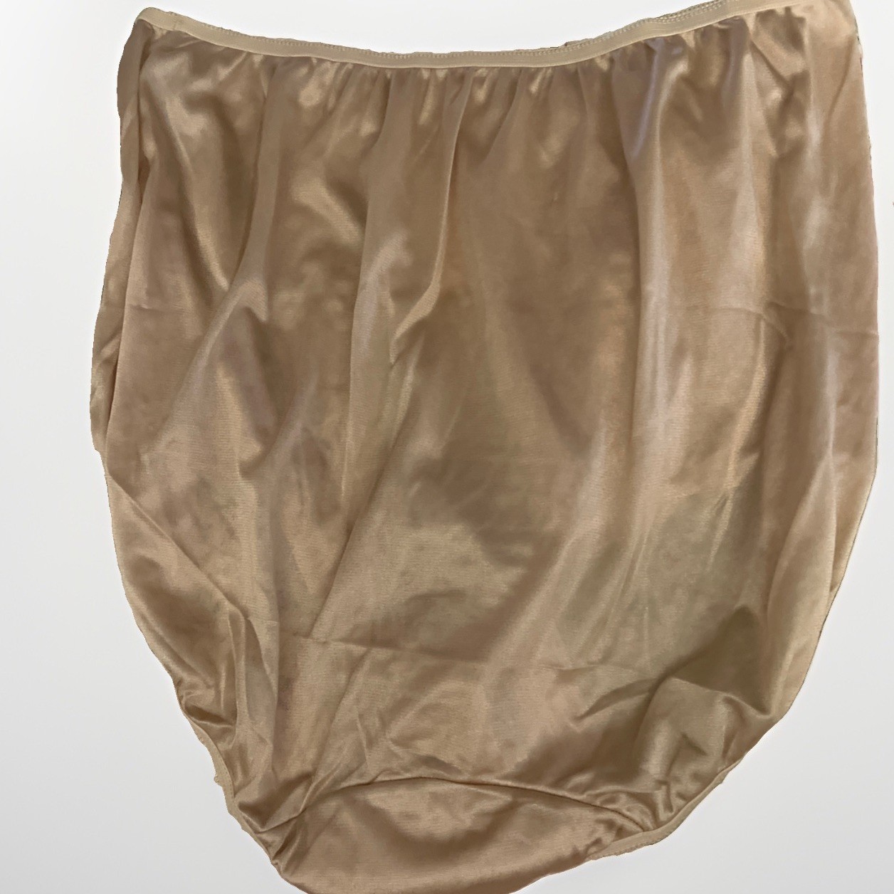 Vintage Underscore Nylon Brief Panties Granny Womens Size 9 Beige New One Pair