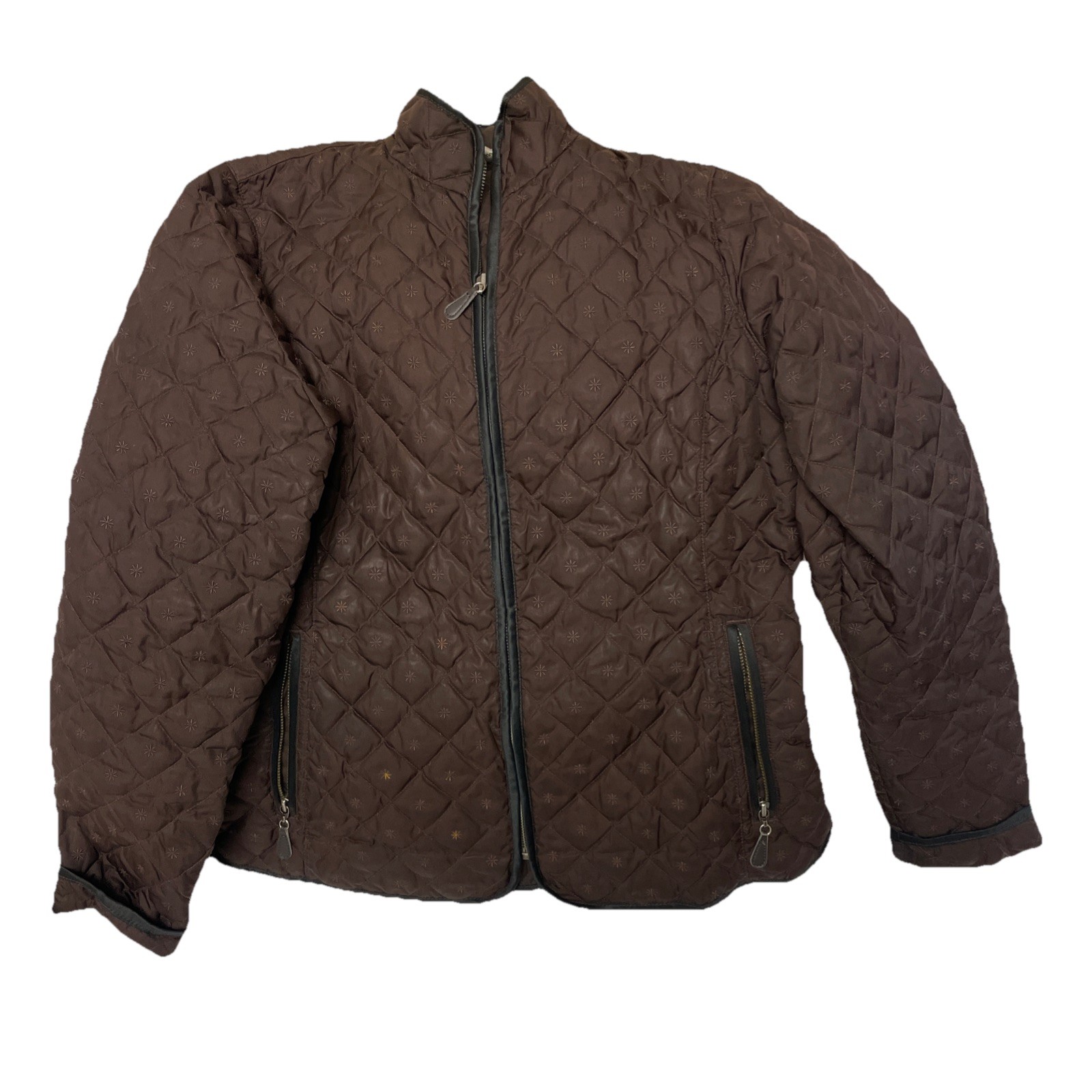 Eddie Bauer Womens Tall M Quilted 100% Goose Down Jacket *See Description