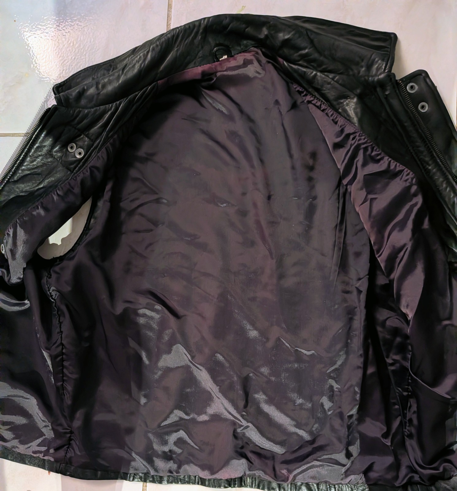 Black Leather Andrew Marc Leather Vest & Isaac Maserati Skirt 2pc LOT