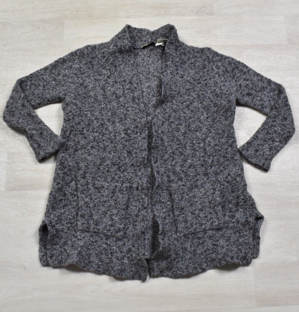 90s Travel Smith Cardigan Merino Wool Heathered Gray VTG 1990s FLAW