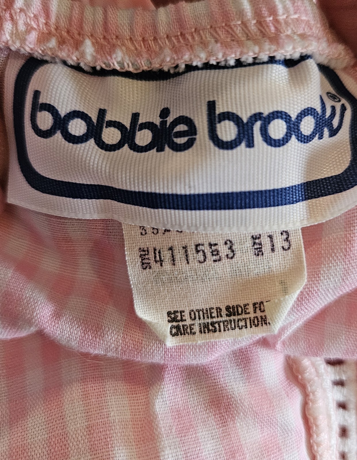VTG 70s Bobbie Brooks Sleeveless Button Up Pink Gingham Halter Top Elastic Waist
