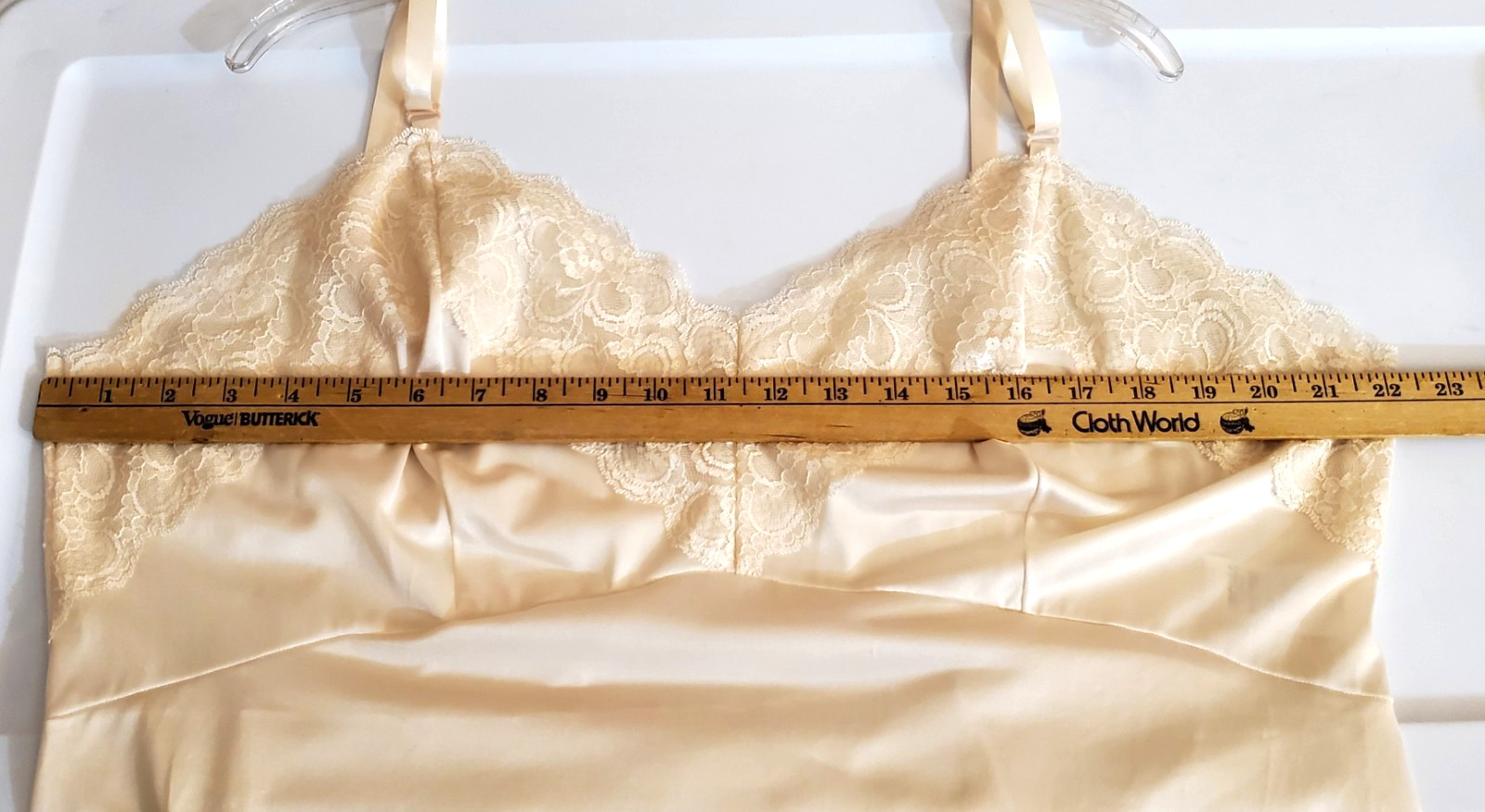 DIXIE BELLE Champagne Camisole Adj Straps Lace Trim – Size 42
