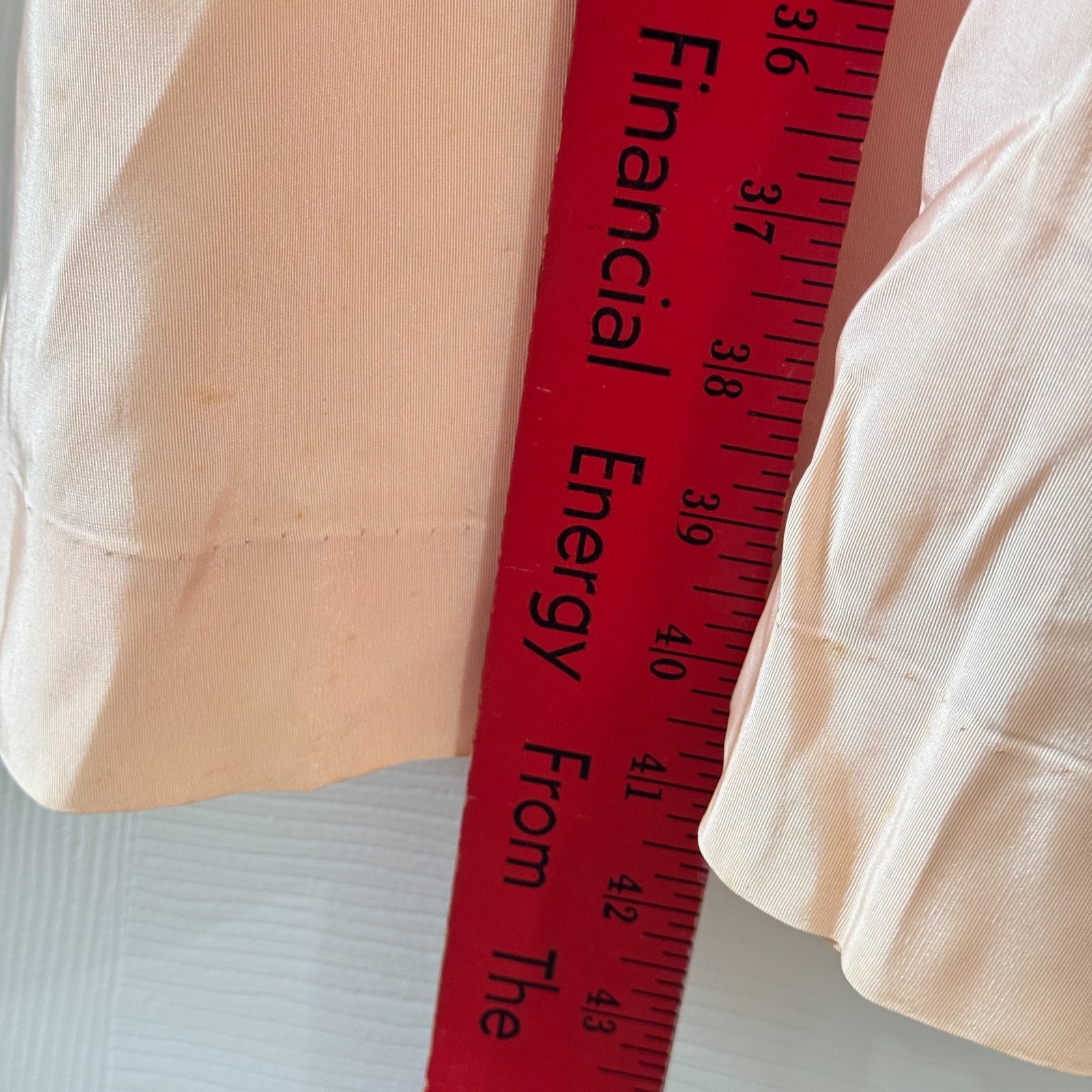 Vintage 40s 50s Peach Pink Taffeta Off Shoulder Gown Peplum Talon AS IS XS