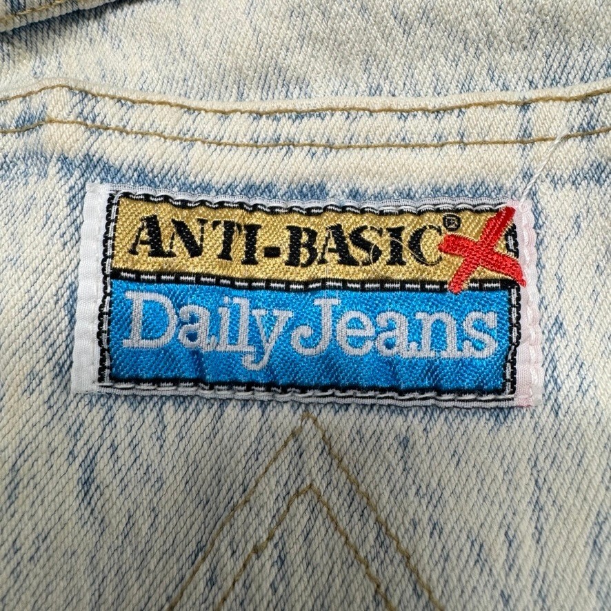 Anti-Basic Daily Jeans Vintage Acid Wash High Waist Lattice Side Detail 17/18