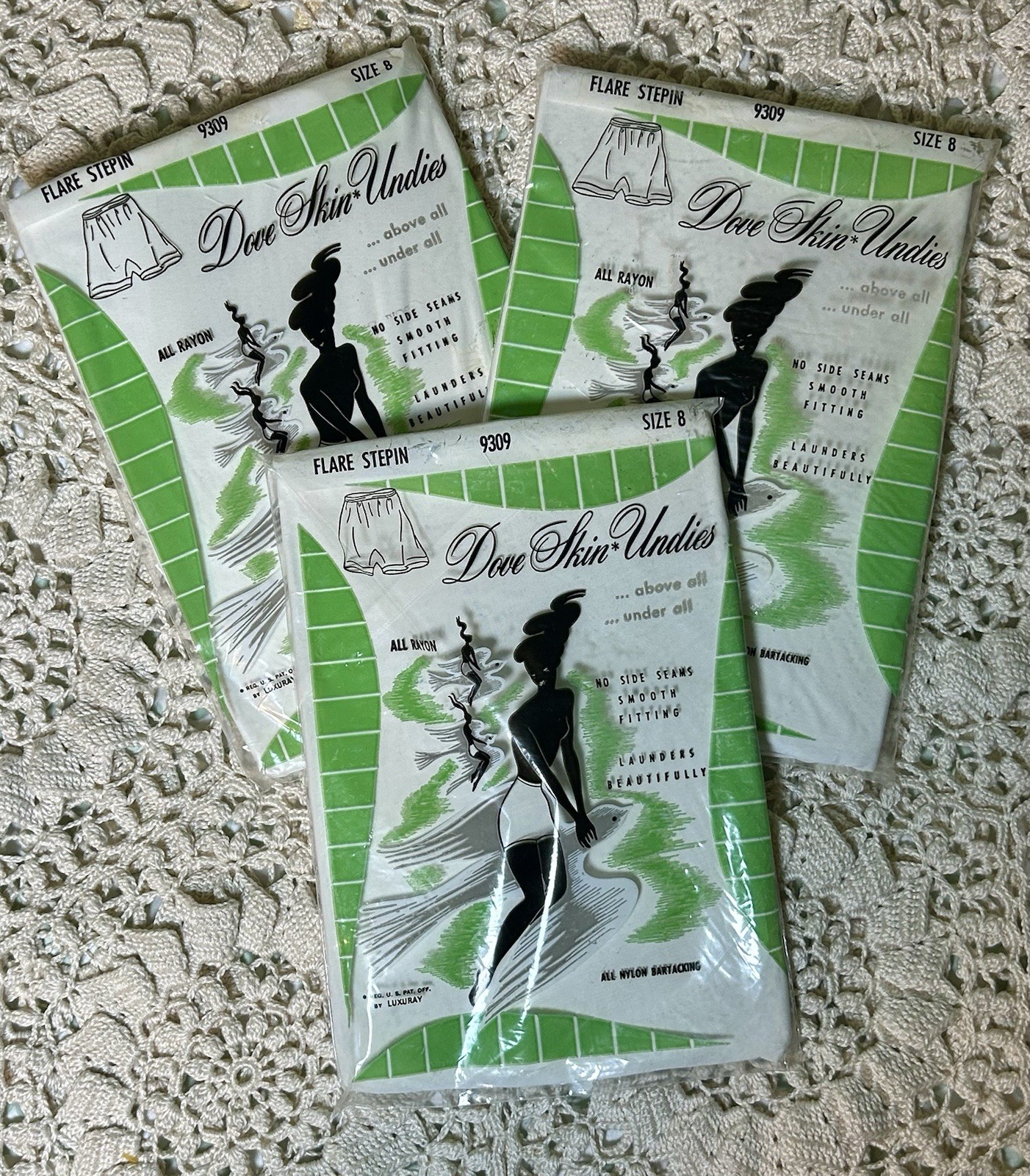 Dove Skin Undies Flare StepIn Size 8 Rayon Knit – ONE PAIR