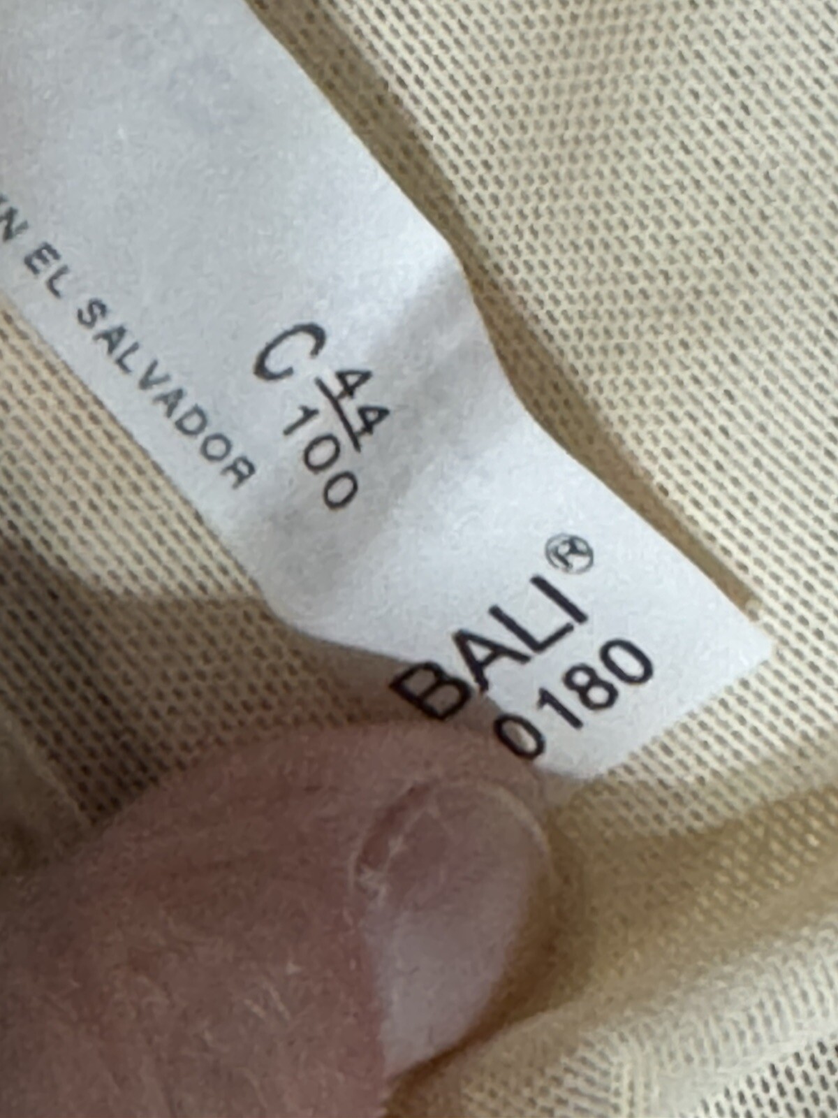 VINTAGE BALI BRA! 44 C. LIGHT PEACH ?