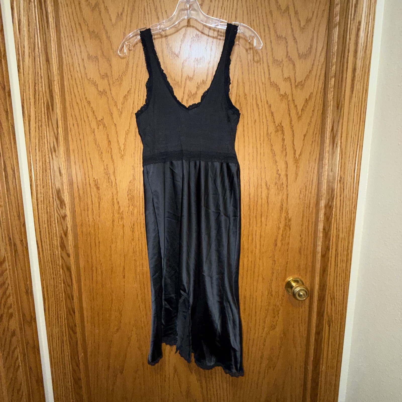 Vintage 1980s Maidenform « Something Special » Black Full Slip Size 32 USA Union