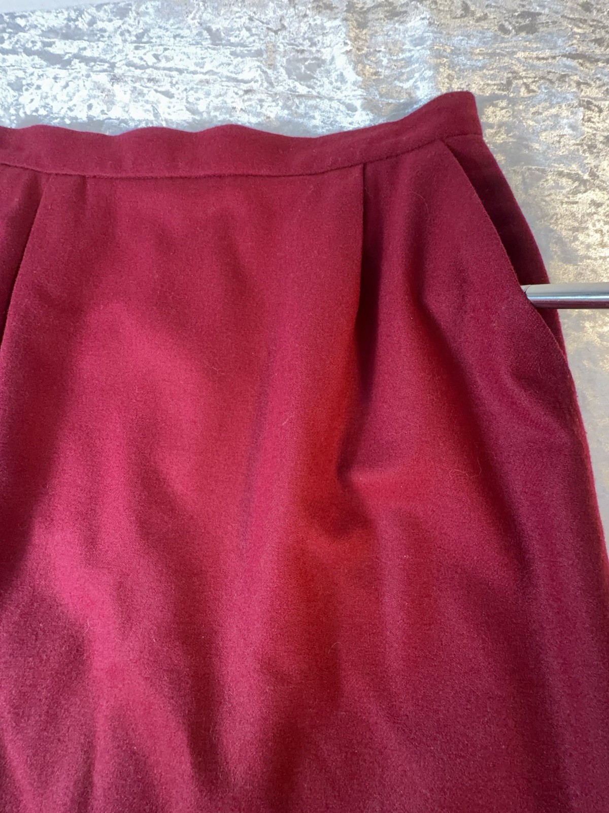 Vintage Pendleton Wool Plaid Skirt Suit Red Green Petite 8 USA Christmas