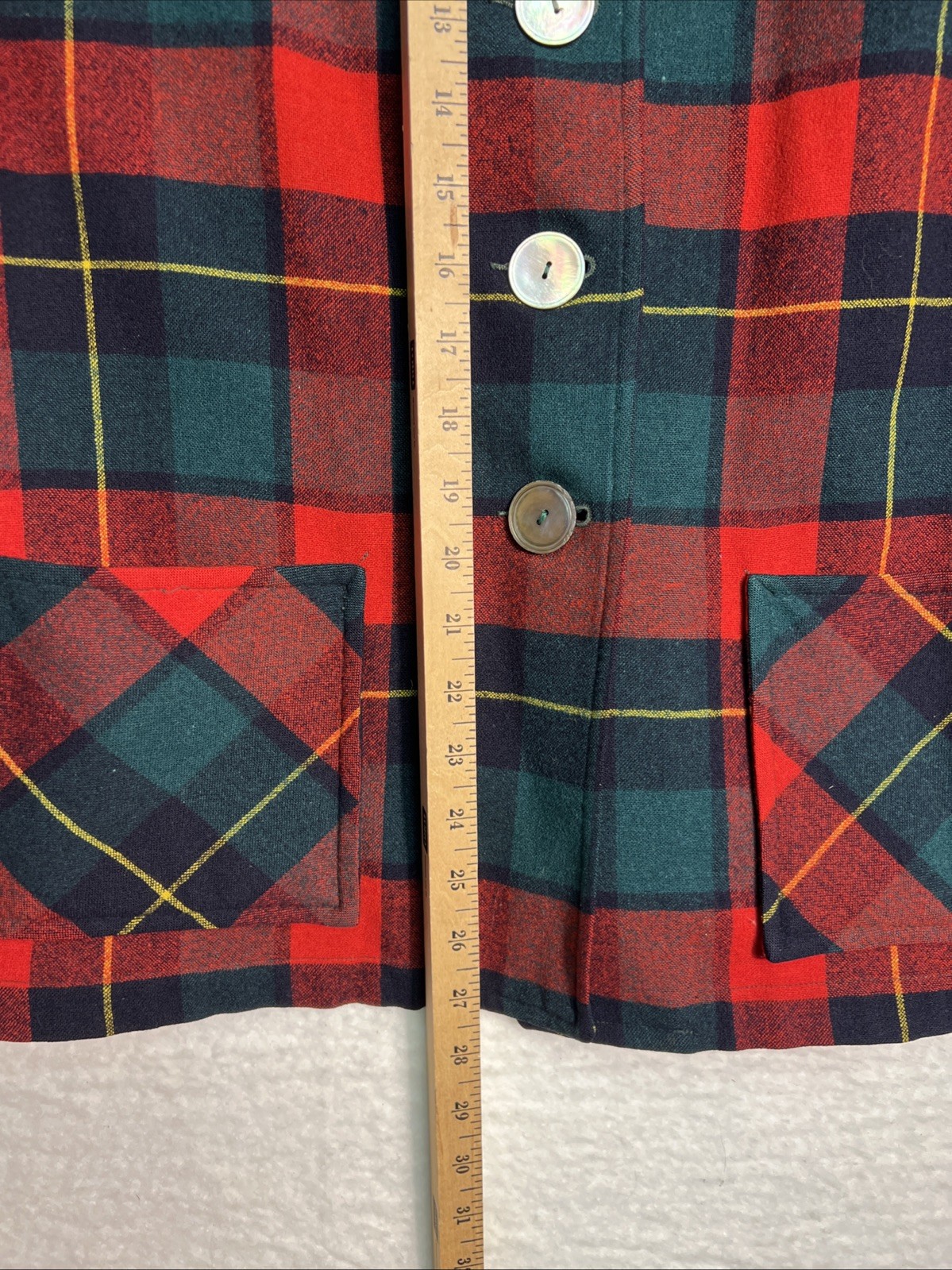 Vintage 50s Pendleton 49er Jacket Shadow Plaid Sz M Rockabilly