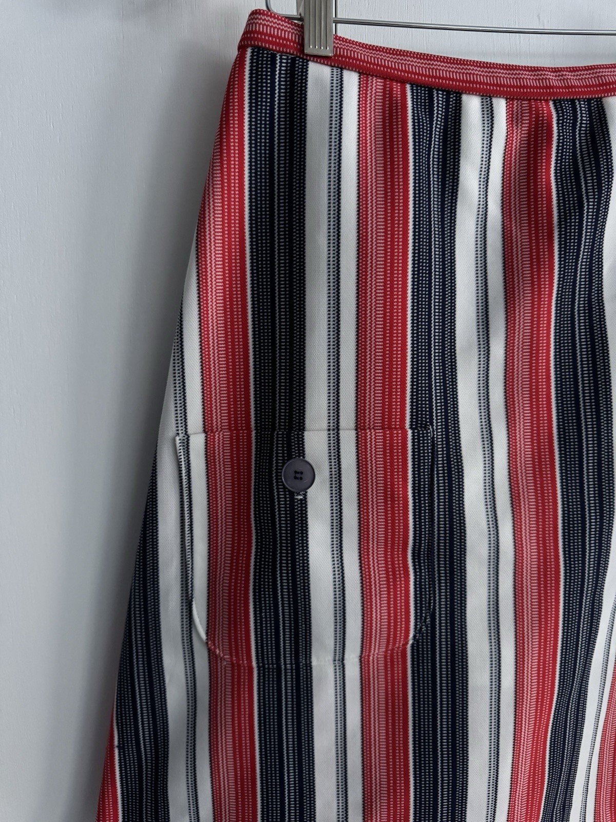 Vintage 1970s Haymaker Polyester Golf Tennis Skirt Skort Red/White/Blue Stripes