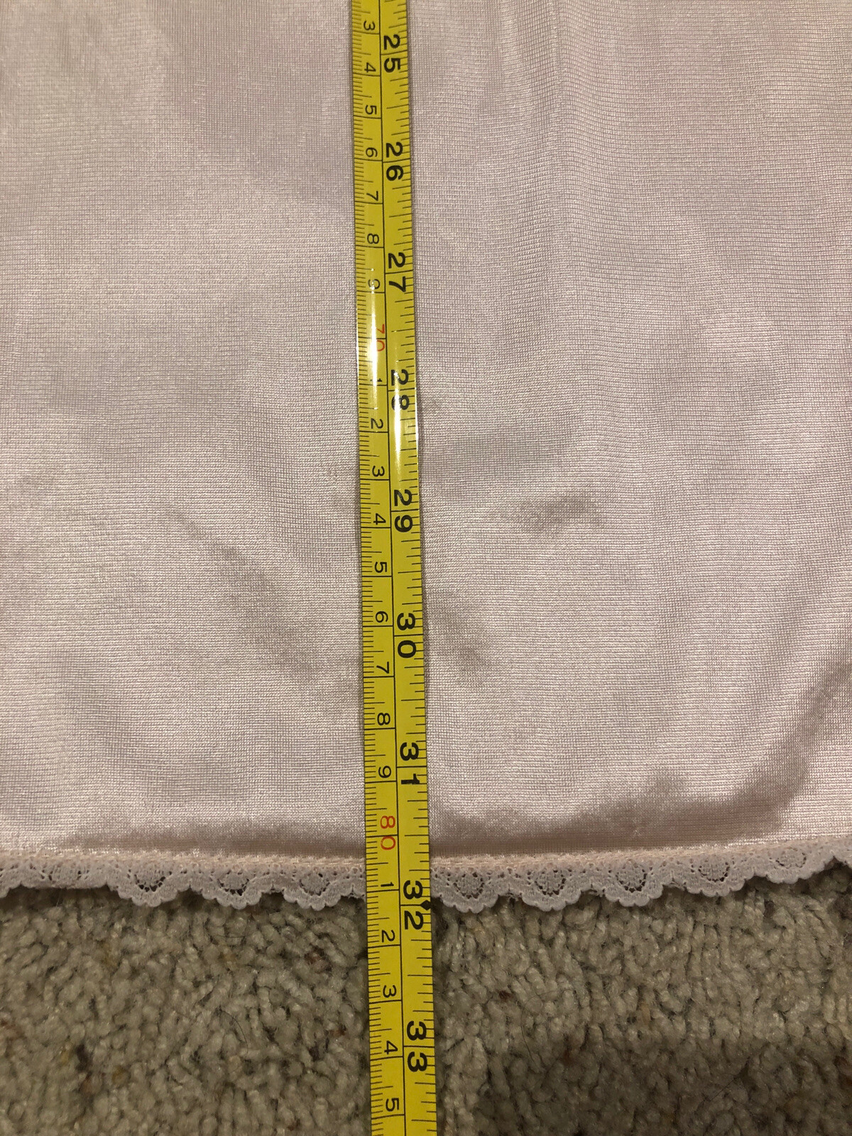 Vintage WARNER size Large 32&Prime; Long Half Slip #55300 Champagne-Beige Z22
