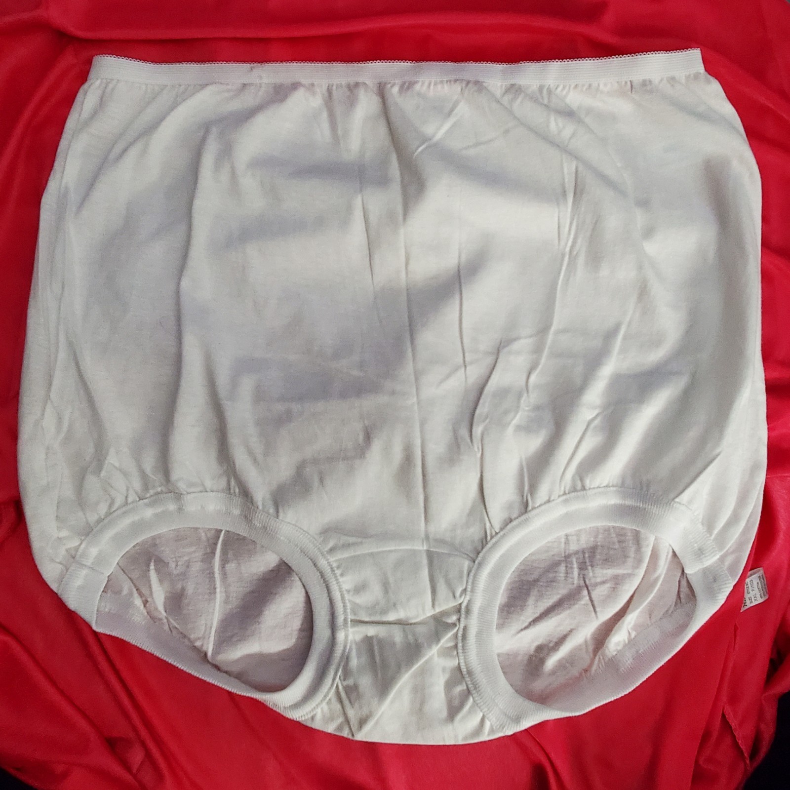 Vintage Lollipop Panties Cuff Leg Size 12 White Cotton Sissy Granny Panty