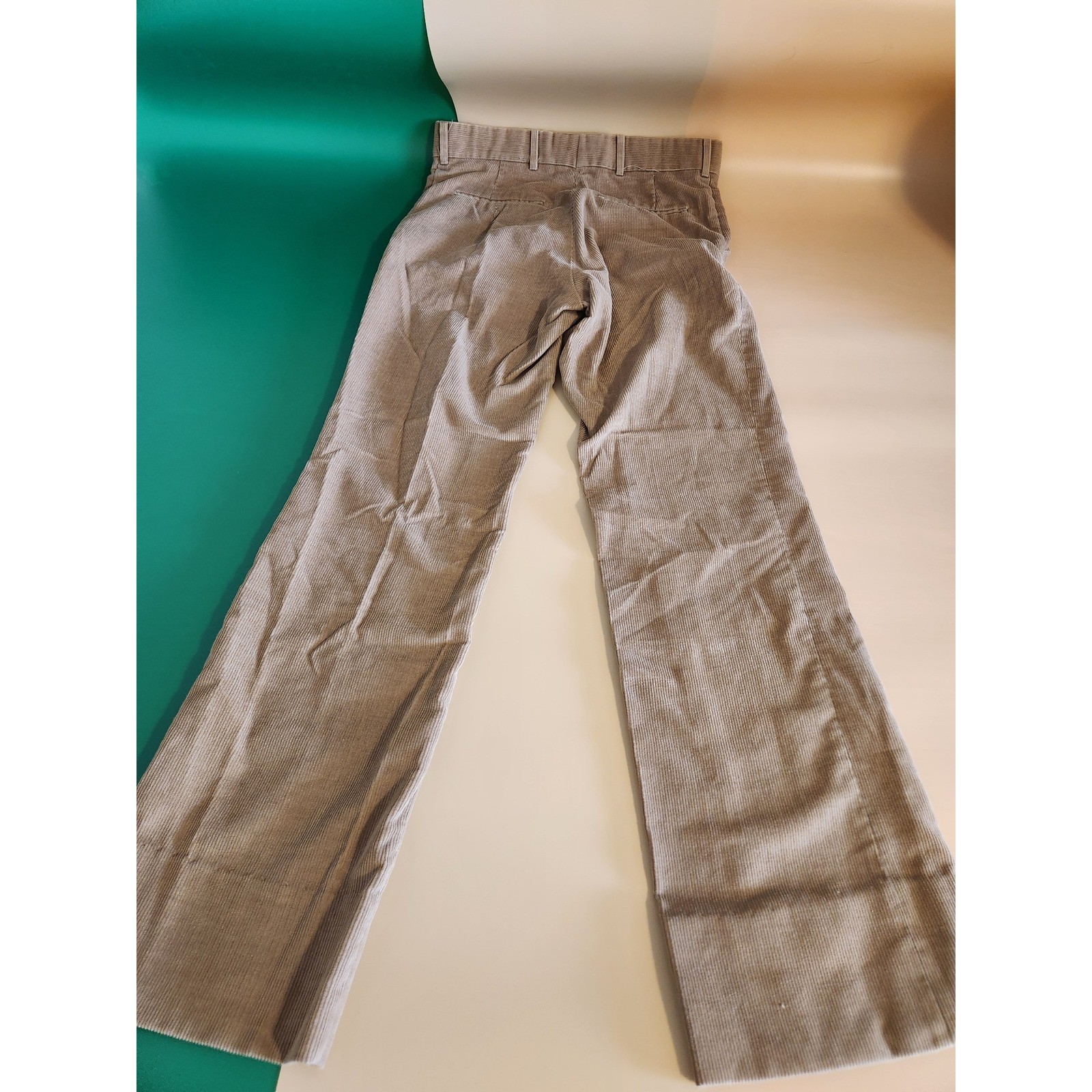 Sears The Corduroy Collection Trousers Women 32 Tan Vintage Wide Leg High Rise