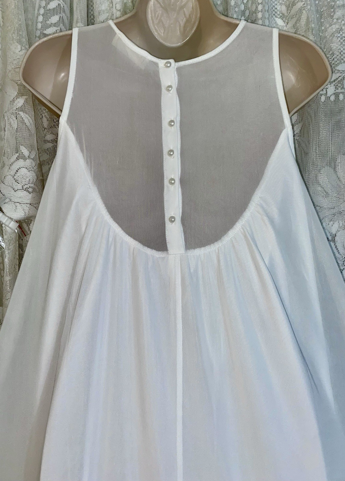 VTG Design NWT L FANCY Bridal BOHO Snow White Nightgown Negligee Nightie