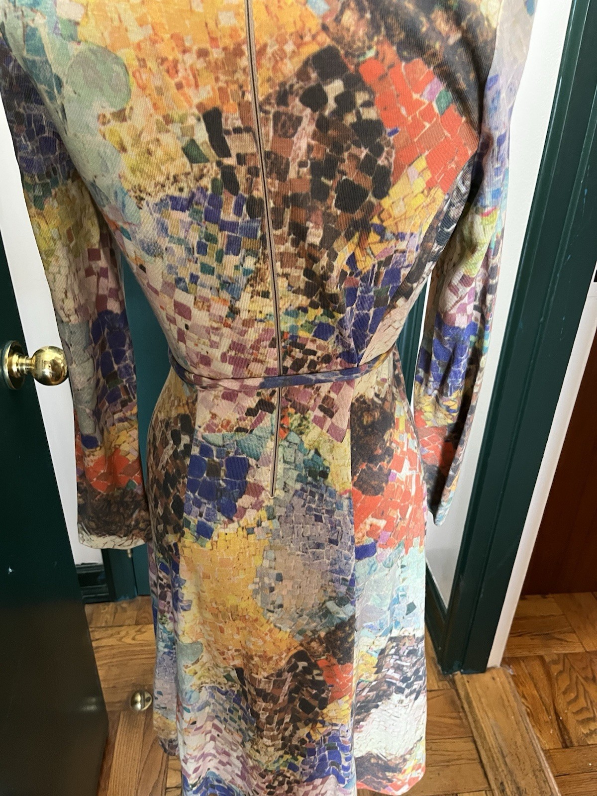 Vintage Goldworm Wool Printed Dress