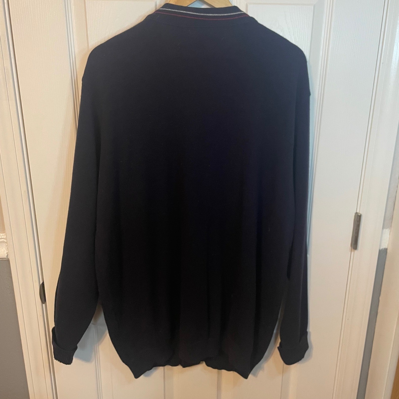 Vintage USPS United States Postal Service Cardigan Sweater Navy Blue Size 2XL